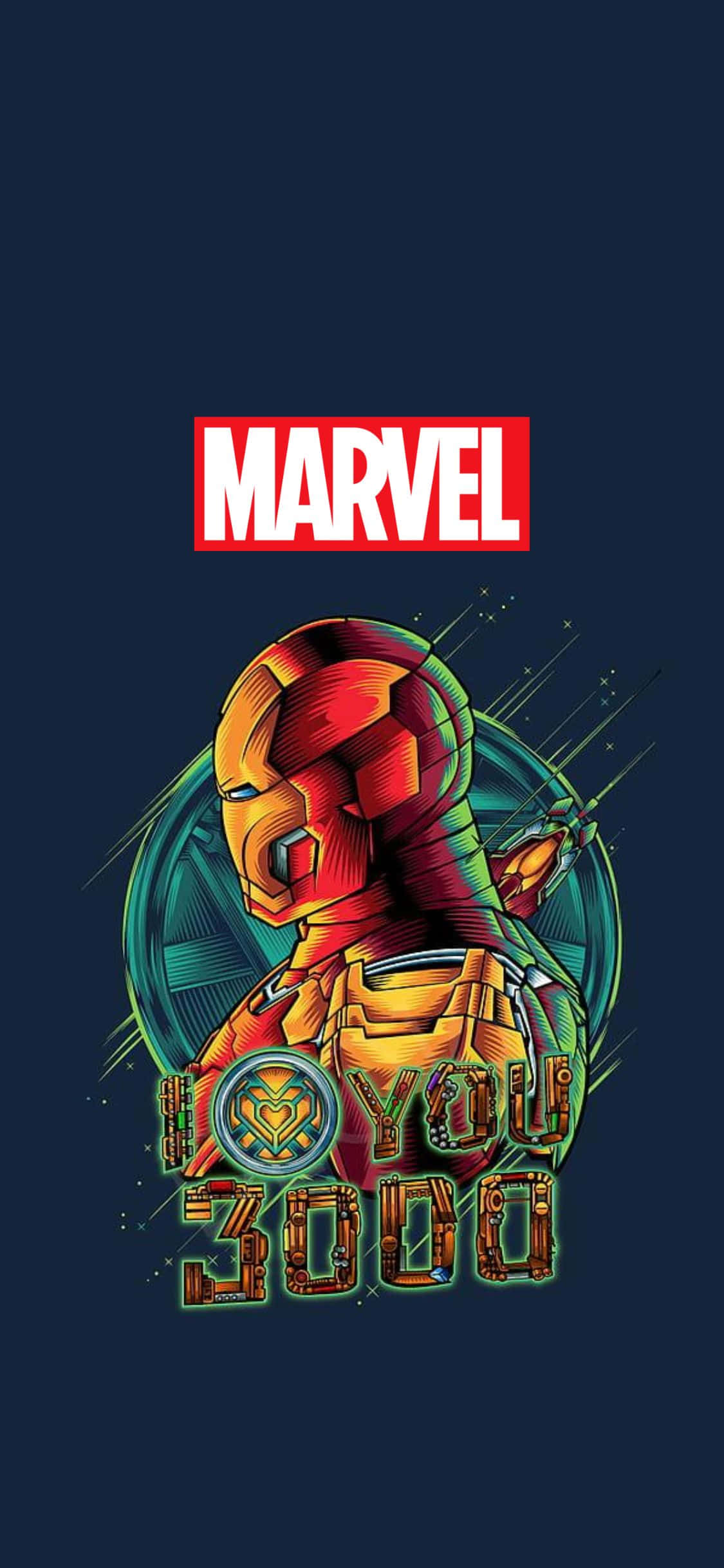 I Love You 3000 Iron Man iPhone XS Marvel Background Picha ya Ukuta