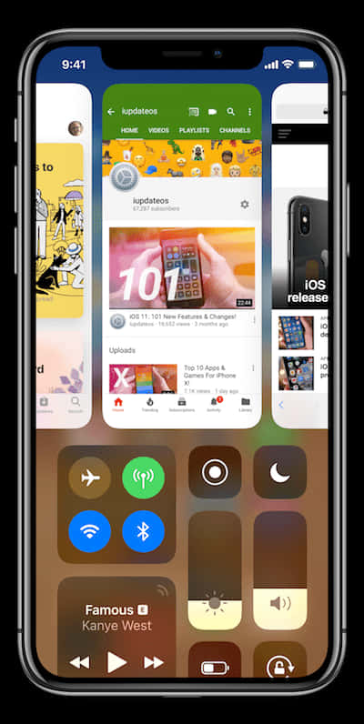 i Phone12 Inayoonyesha Programu ya You Tube Picha ya Ukuta
