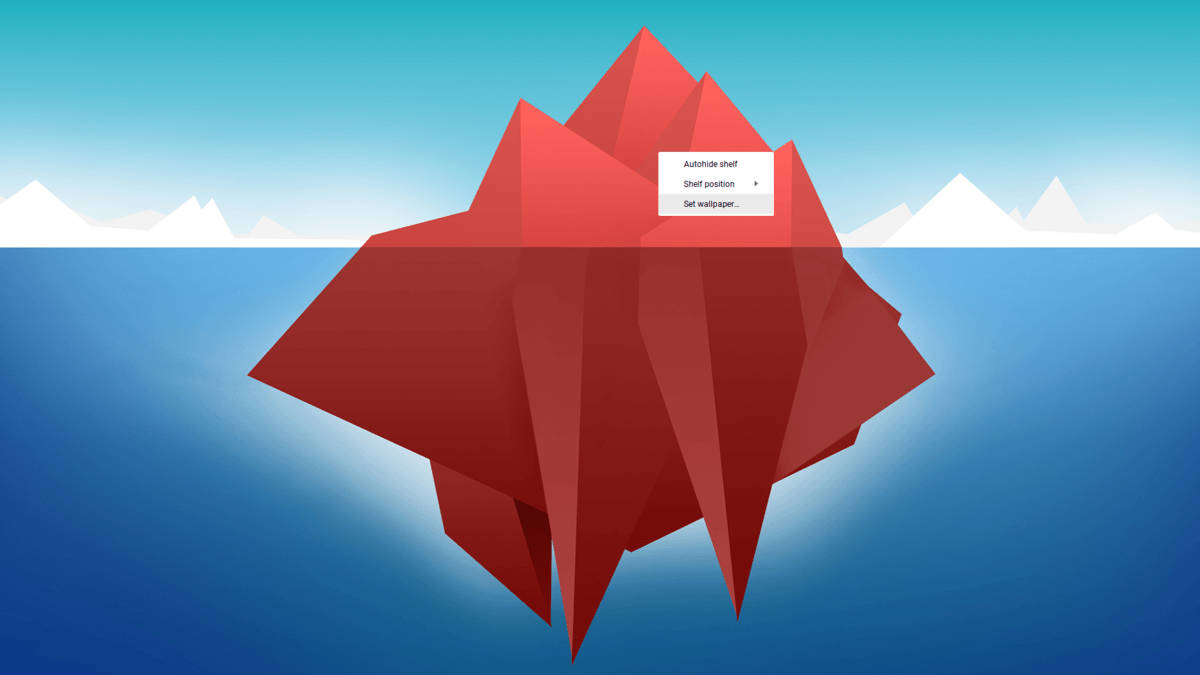 Iceberg Cartoon Chromebook Picha ya Ukuta