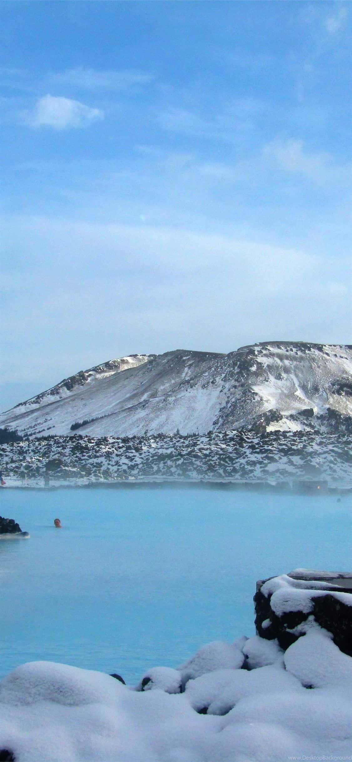Iceland Blue Lagoon Picha Ya Mlima Picha ya Ukuta