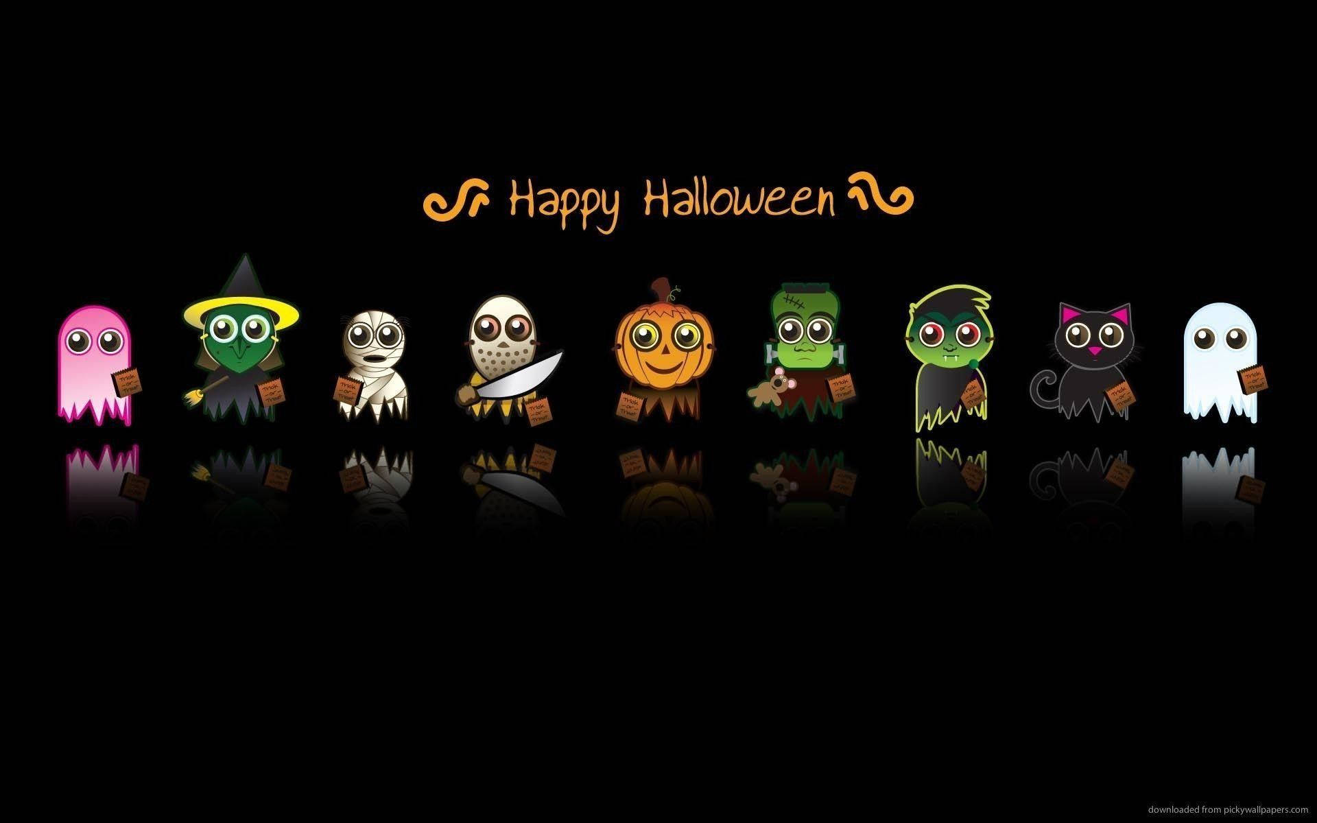 Ikonu za Kuwa na Sifa za Halloween za Kuwa na Sifa Picha ya Ukuta
