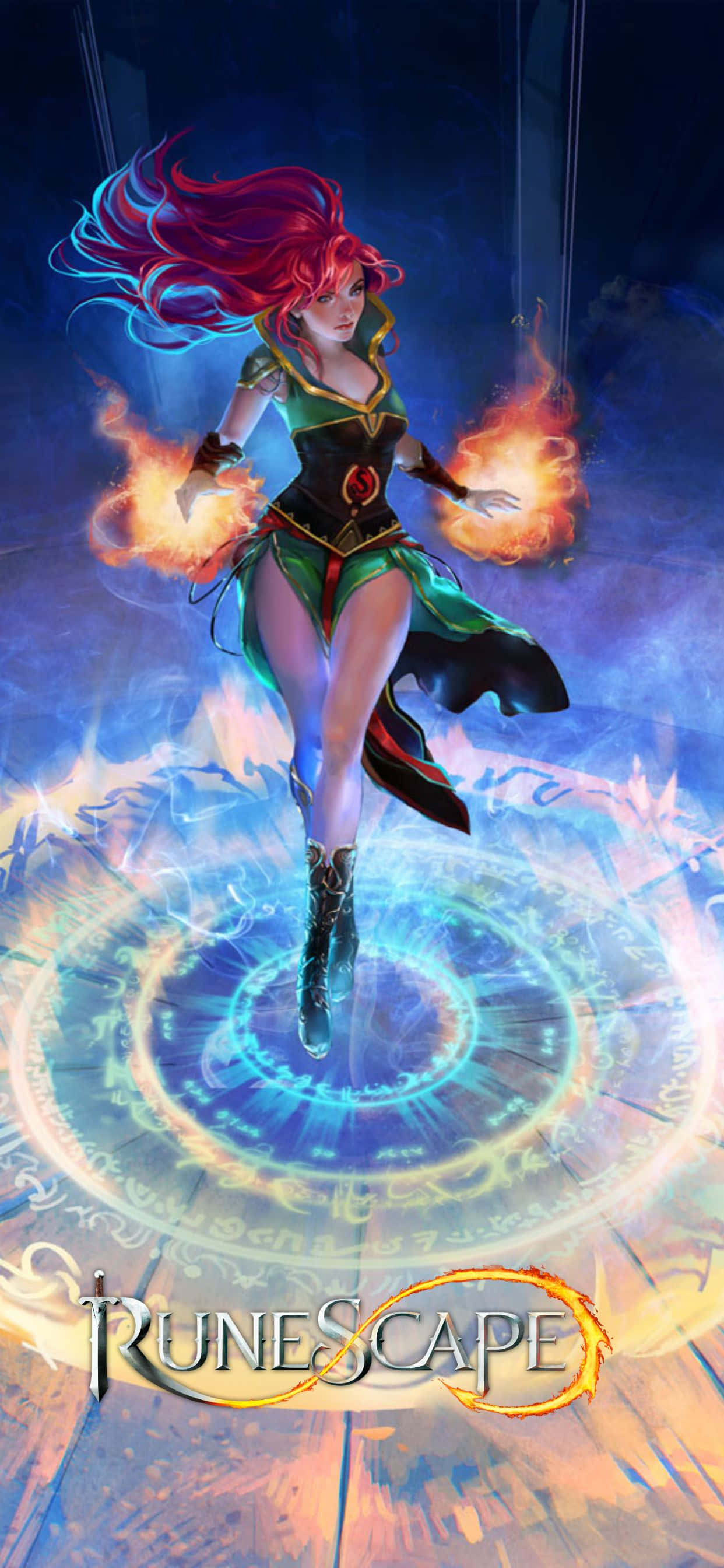 Immerse yourself into the world of Runescape with this iPhone Xs Max Picha ya Ukuta
