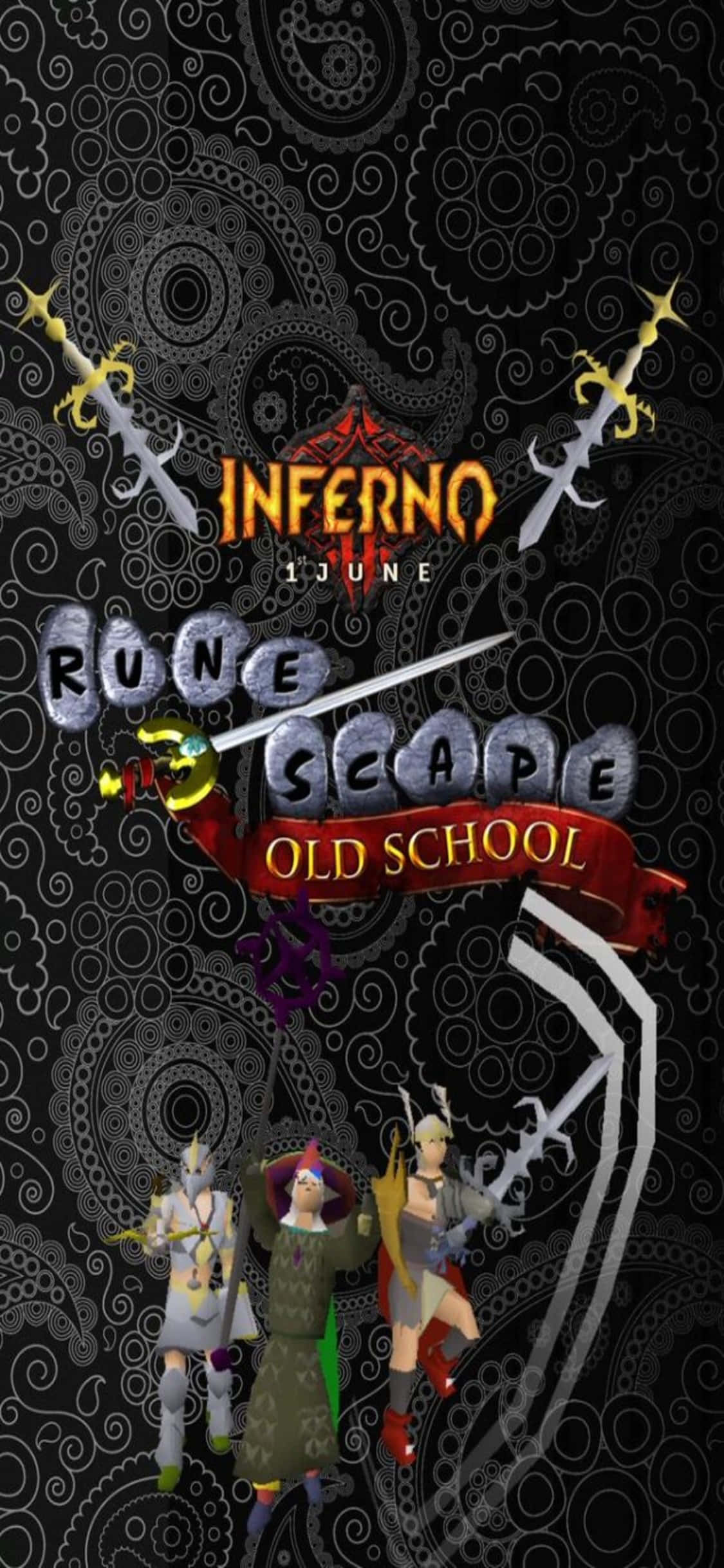 Inferno With iPhone X Runescape Oldschool Background Picha ya Ukuta
