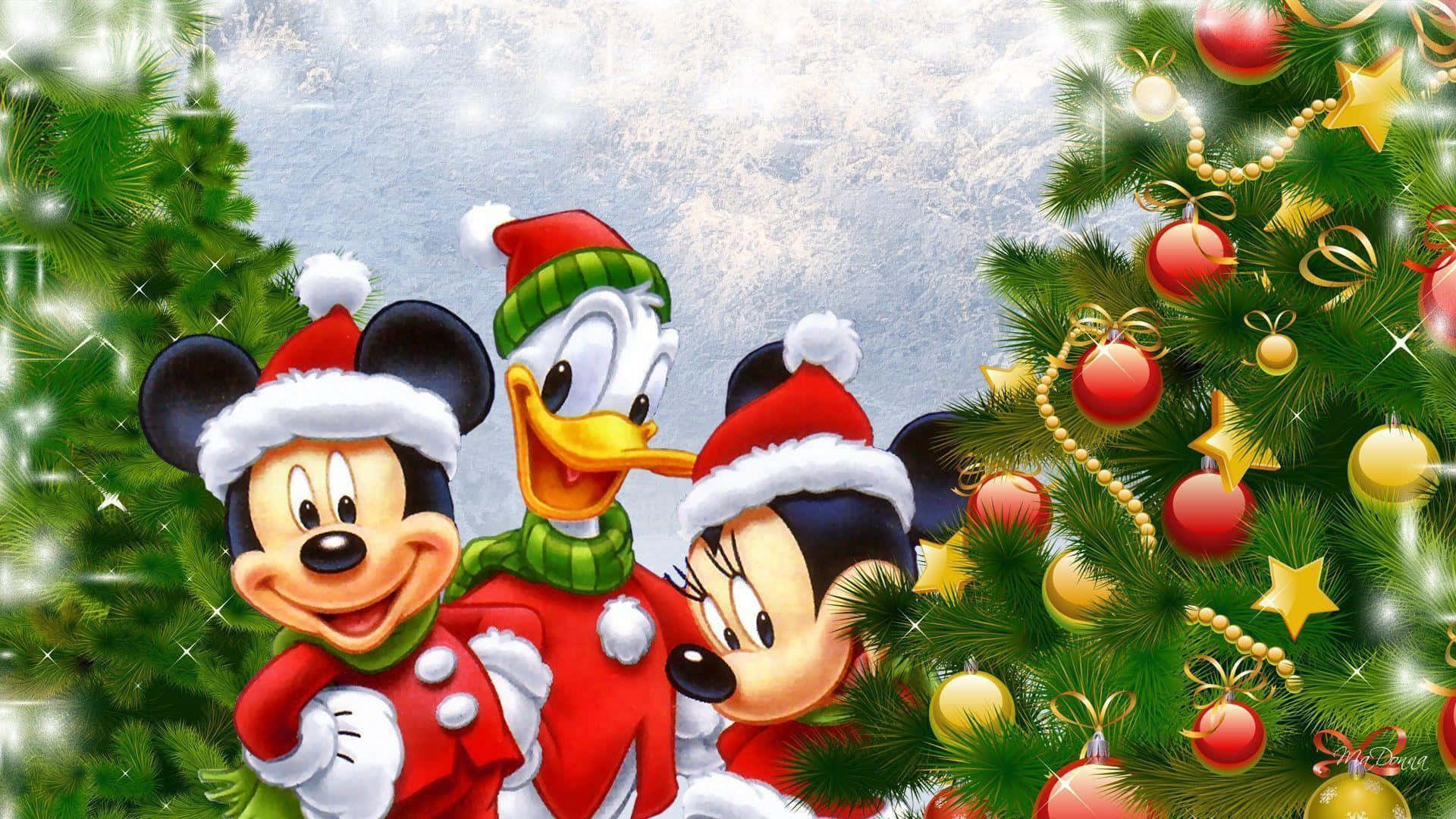 Ingia Katika Roho ya Krismasi na Disney! Picha ya Ukuta