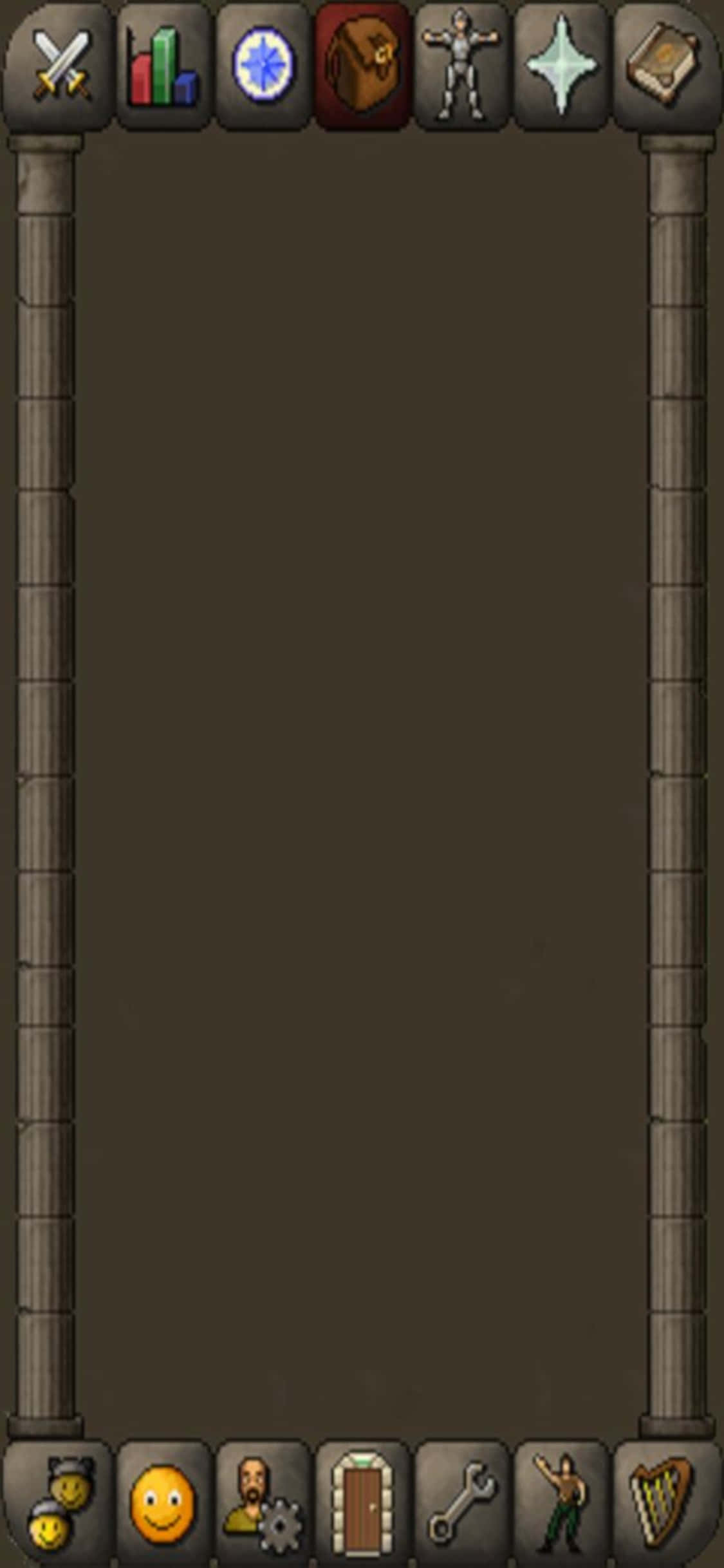 Inventory In iPhone X Runescape Oldschool Background Picha ya Ukuta