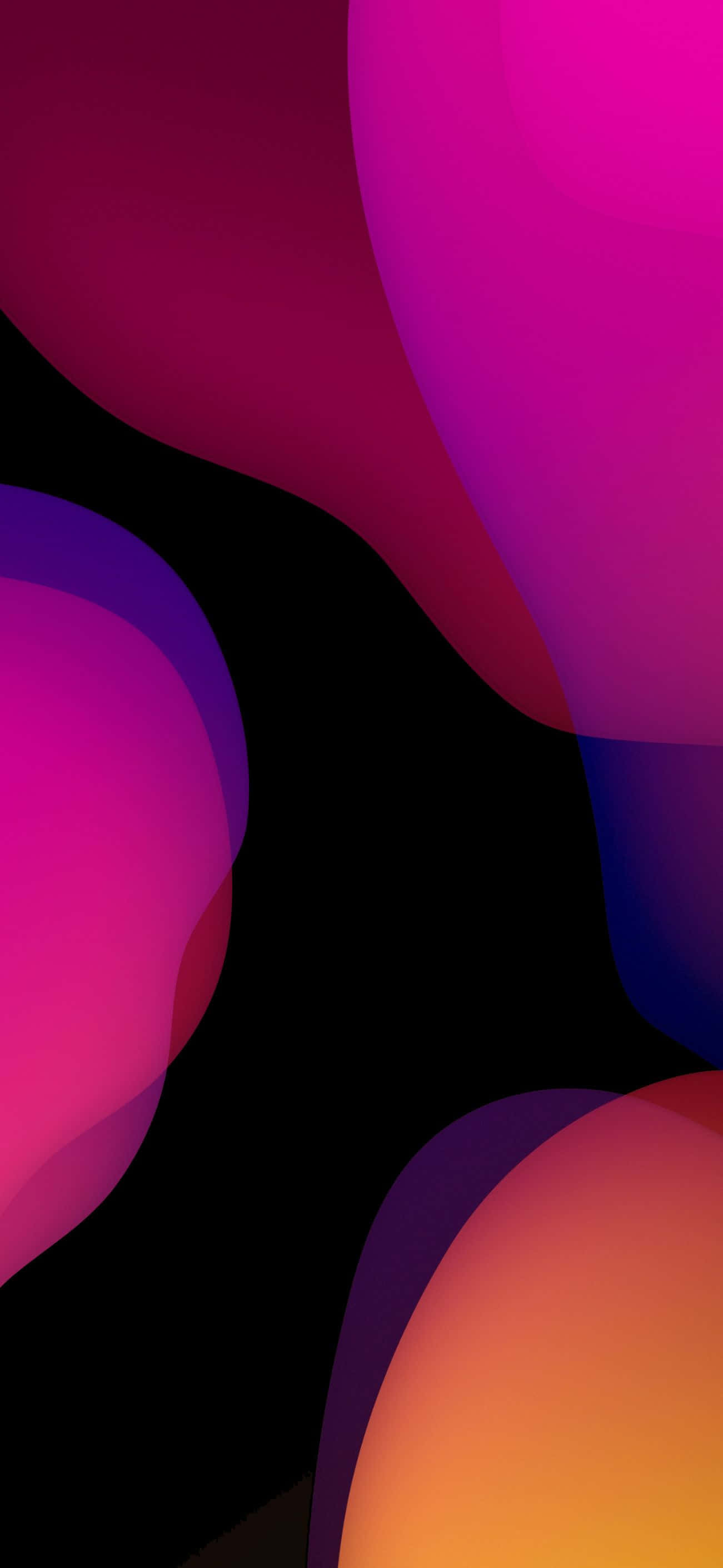 iOS 1 Purple And Red Bubbles Picha ya Ukuta