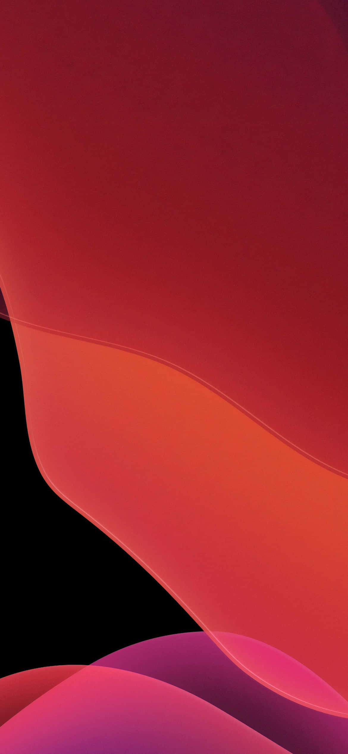 iOS 13 Mandhari ya Kihisia ya Orange na Nyekundu Picha ya Ukuta