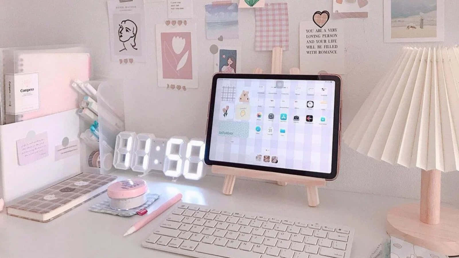 iPad ya kifahari kwa uzoefu wa kazi ya kisasa Picha ya Ukuta
