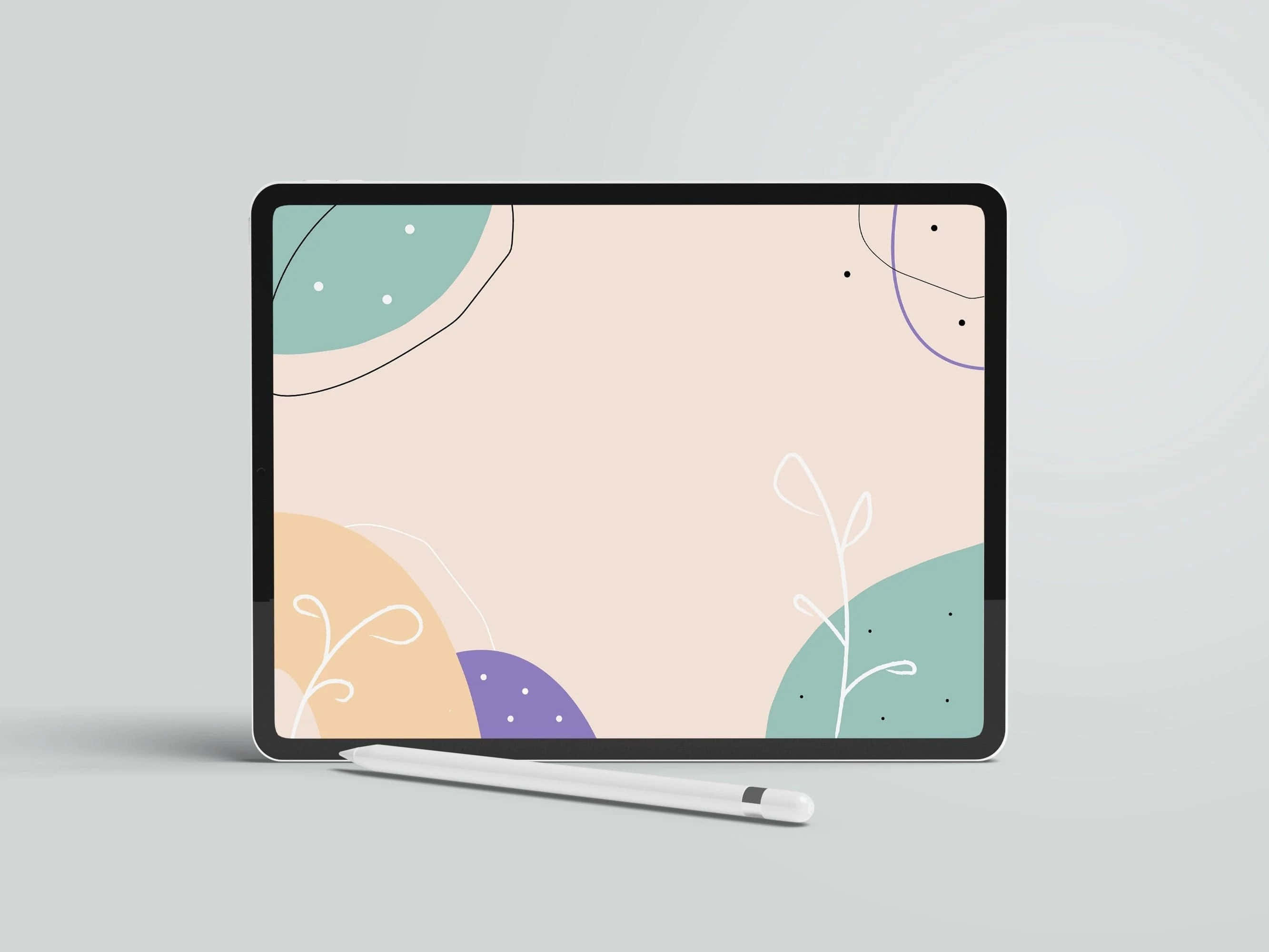 iPad yenye mwonekano wa kisasa na wa kikweli Picha ya Ukuta