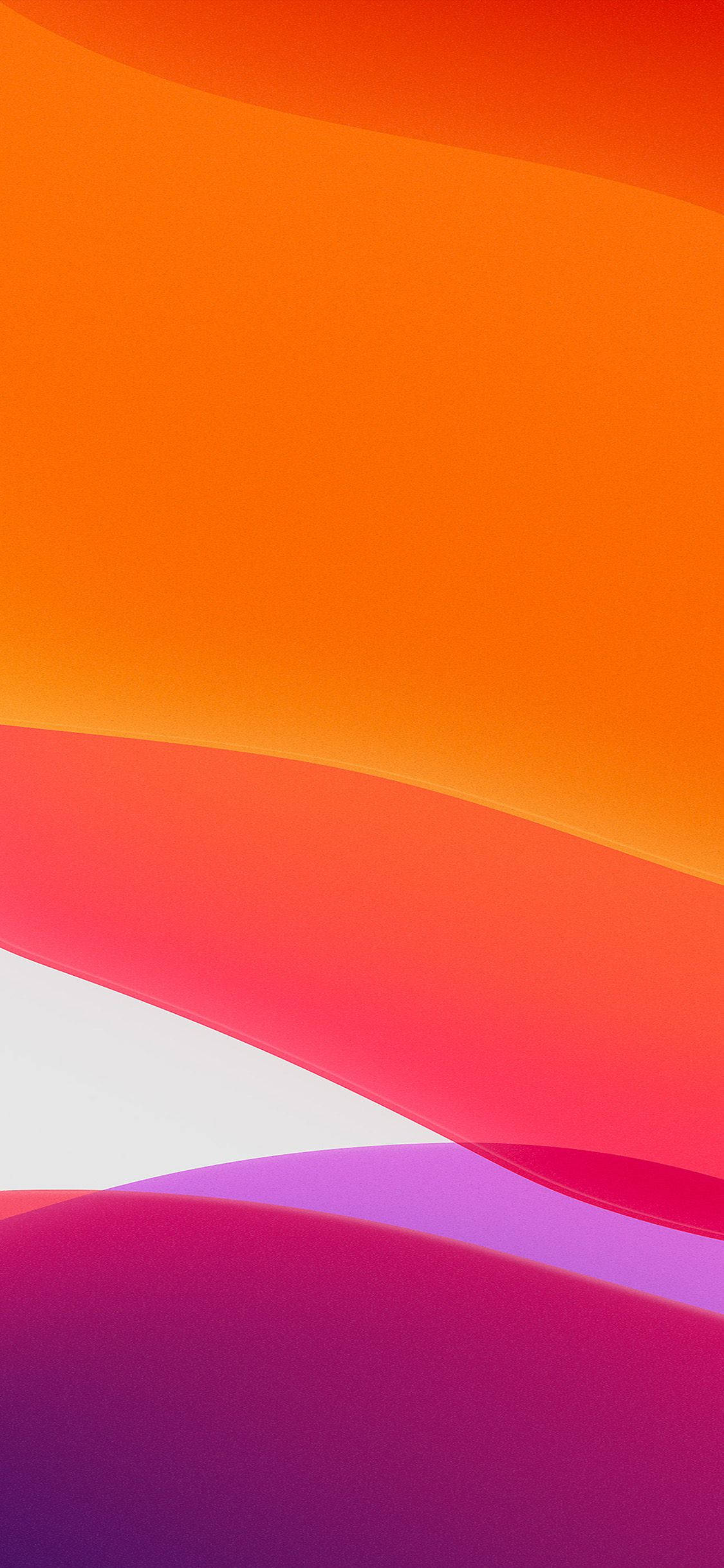 iPhone 13 iOS Pink Orange Abstract Picha ya Ukuta