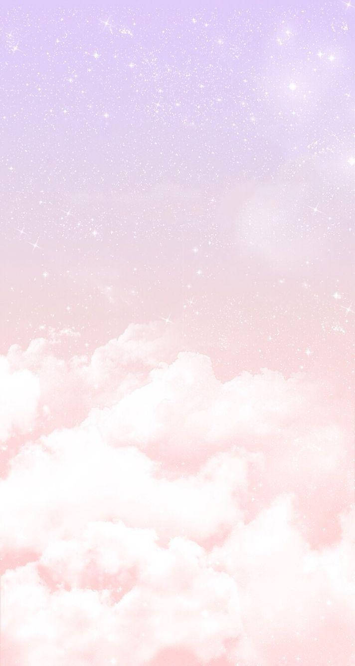iPhone Pink Aesthetic Mawingu ya Kipande Picha ya Ukuta