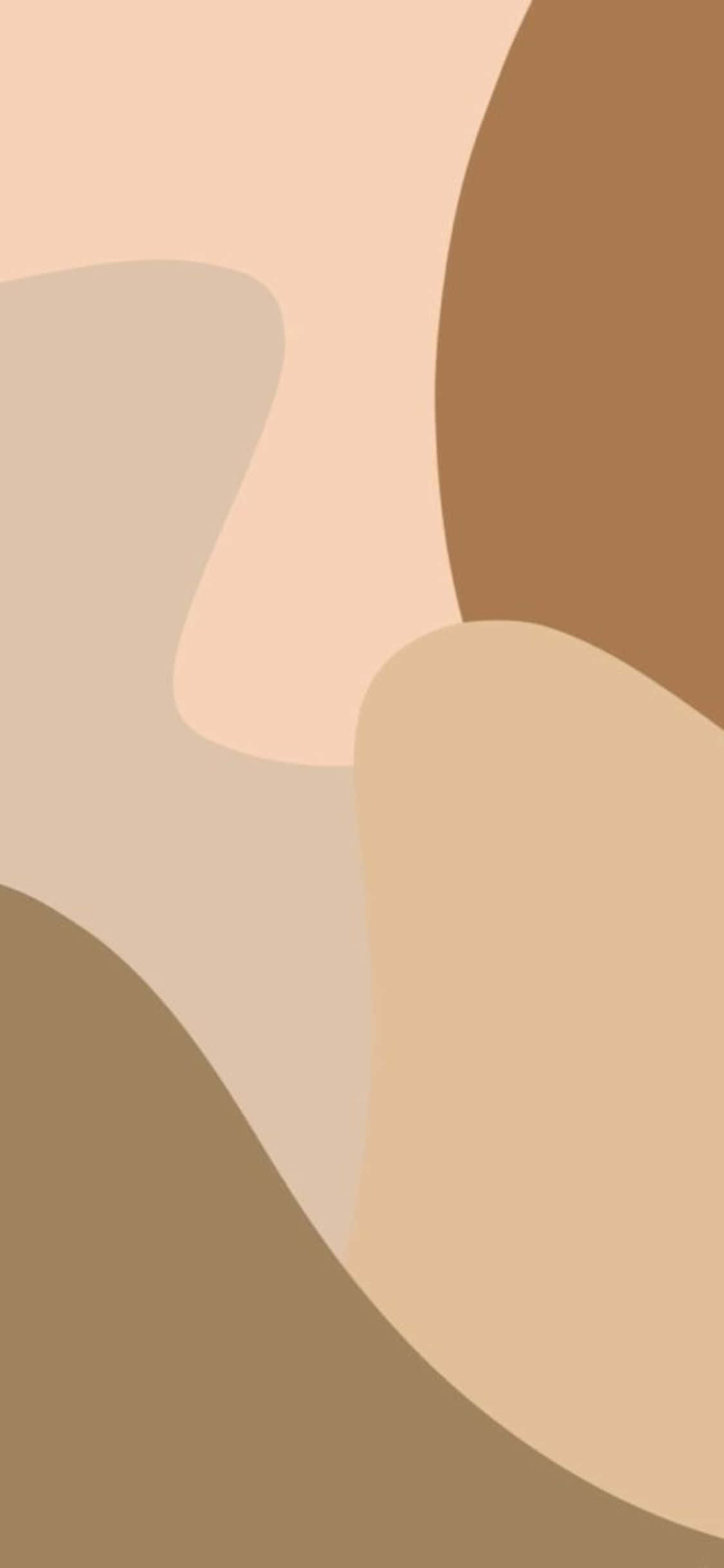 iPhone X Aesthetic Minimal Beige Brown Background Picha ya Ukuta