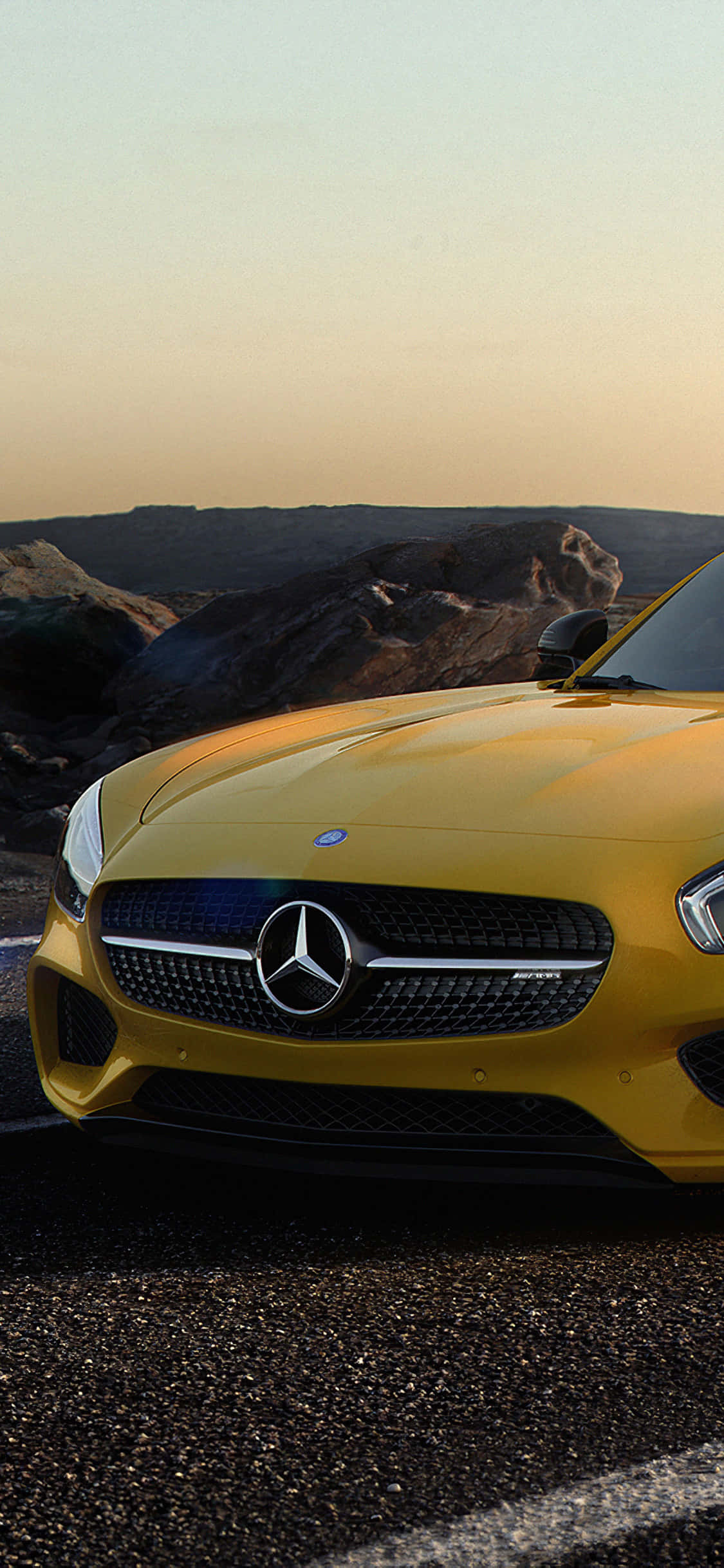 iPhone X Amg Gt-r Background Yellow Nose AMG GT Picha ya Ukuta