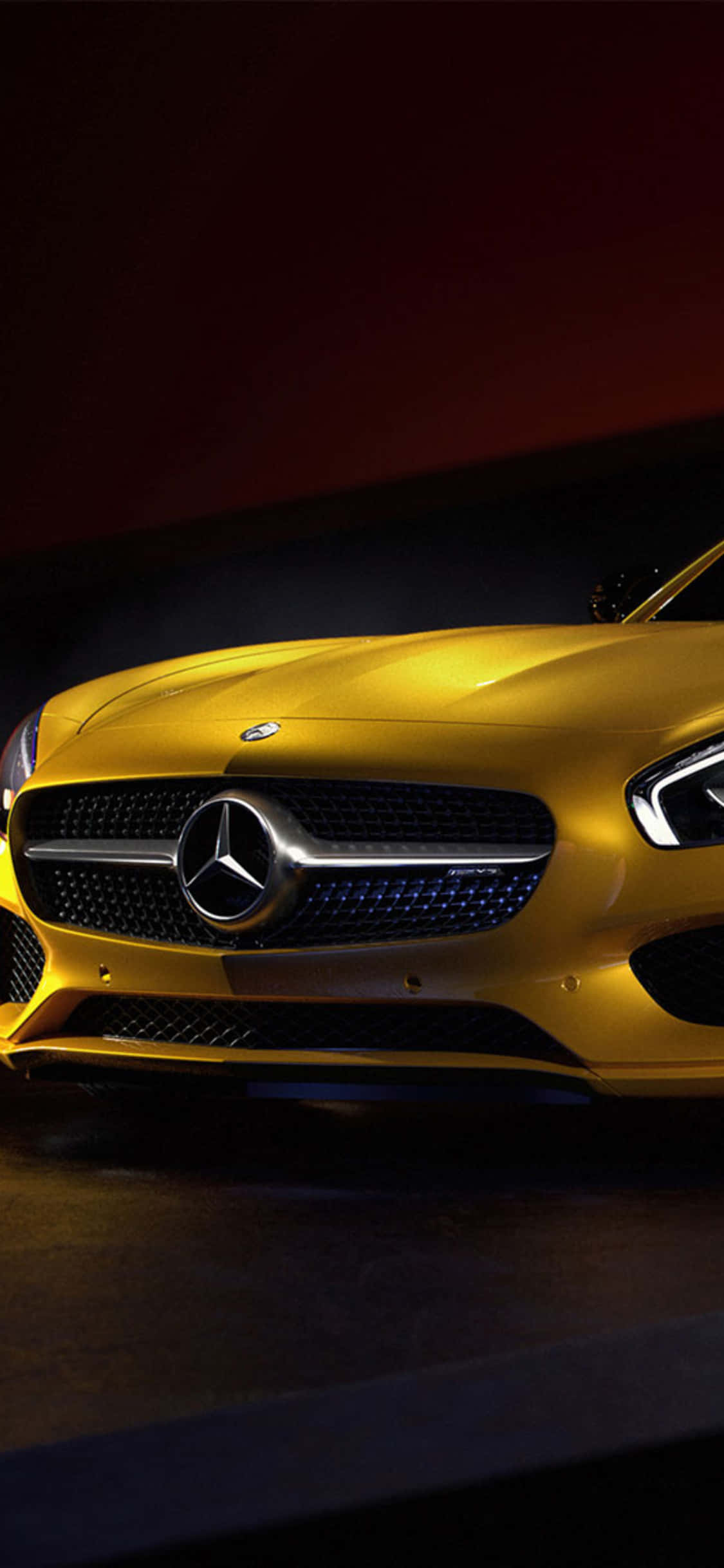 iPhone X Amg Gt-r Background Custard Yellow AMG GT Picha ya Ukuta