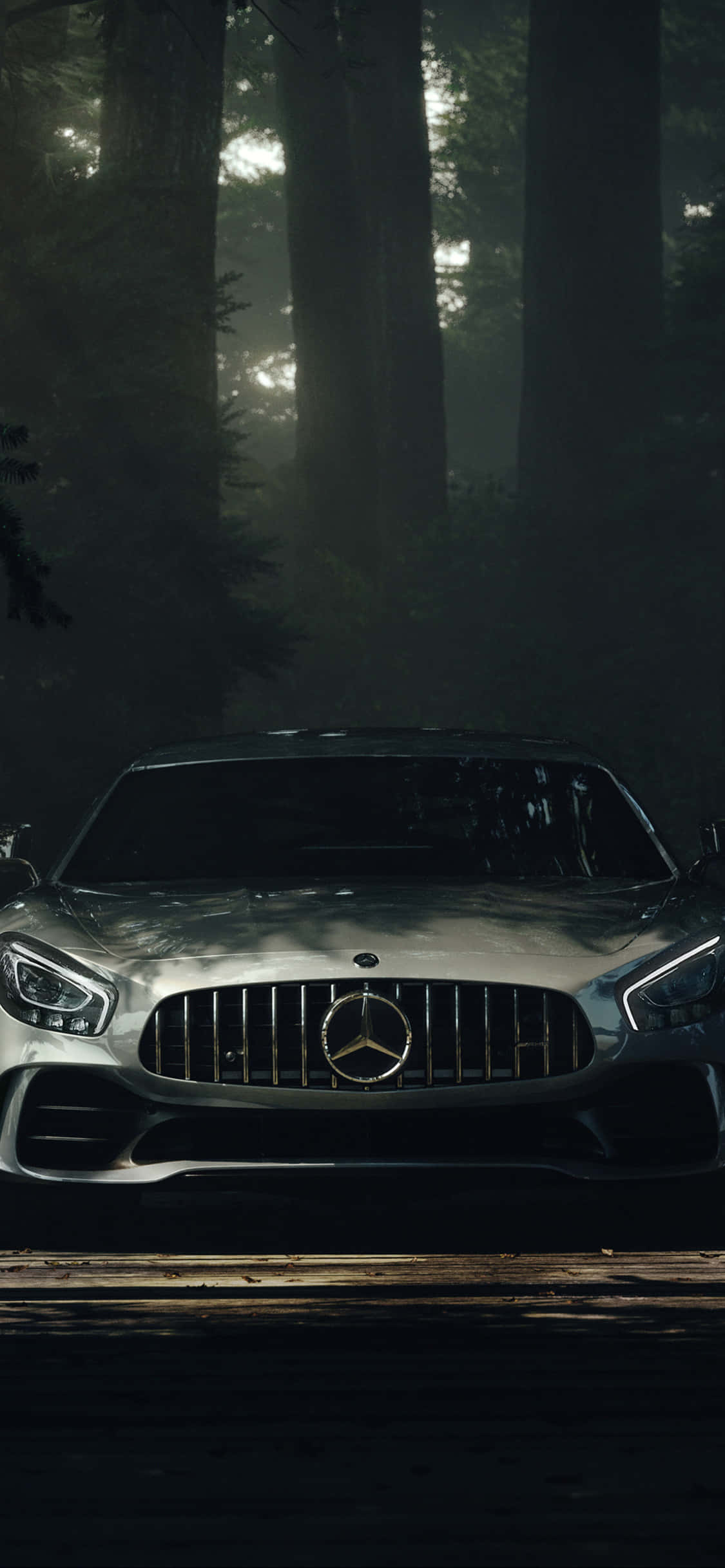 iPhone X Amg Gt-r Background AMG GT Na Mwanga wa Jua Picha ya Ukuta