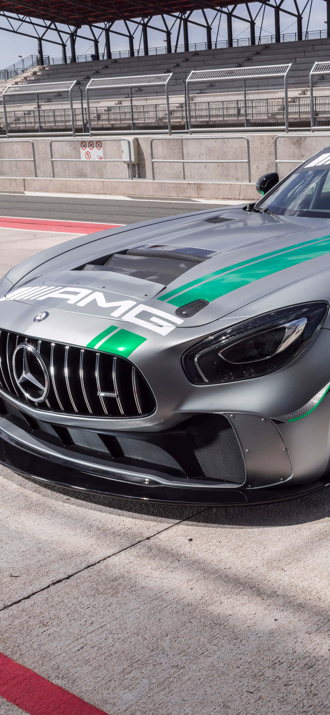 iPhone X Amg Gt-r Background Silver AMG GT4 Picha ya Ukuta