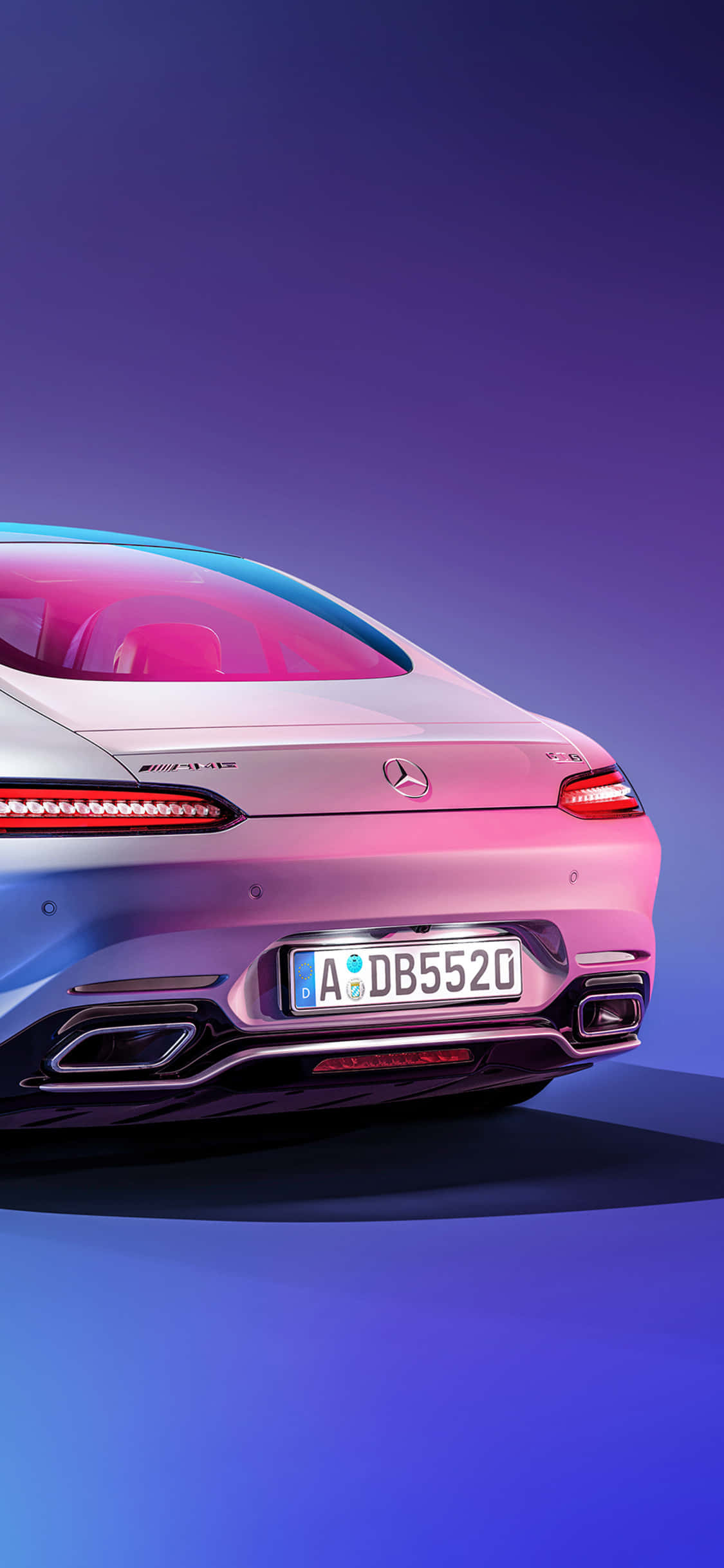 iPhone X Amg Gt-r Nyuma White Trunk AMG GT Picha ya Ukuta