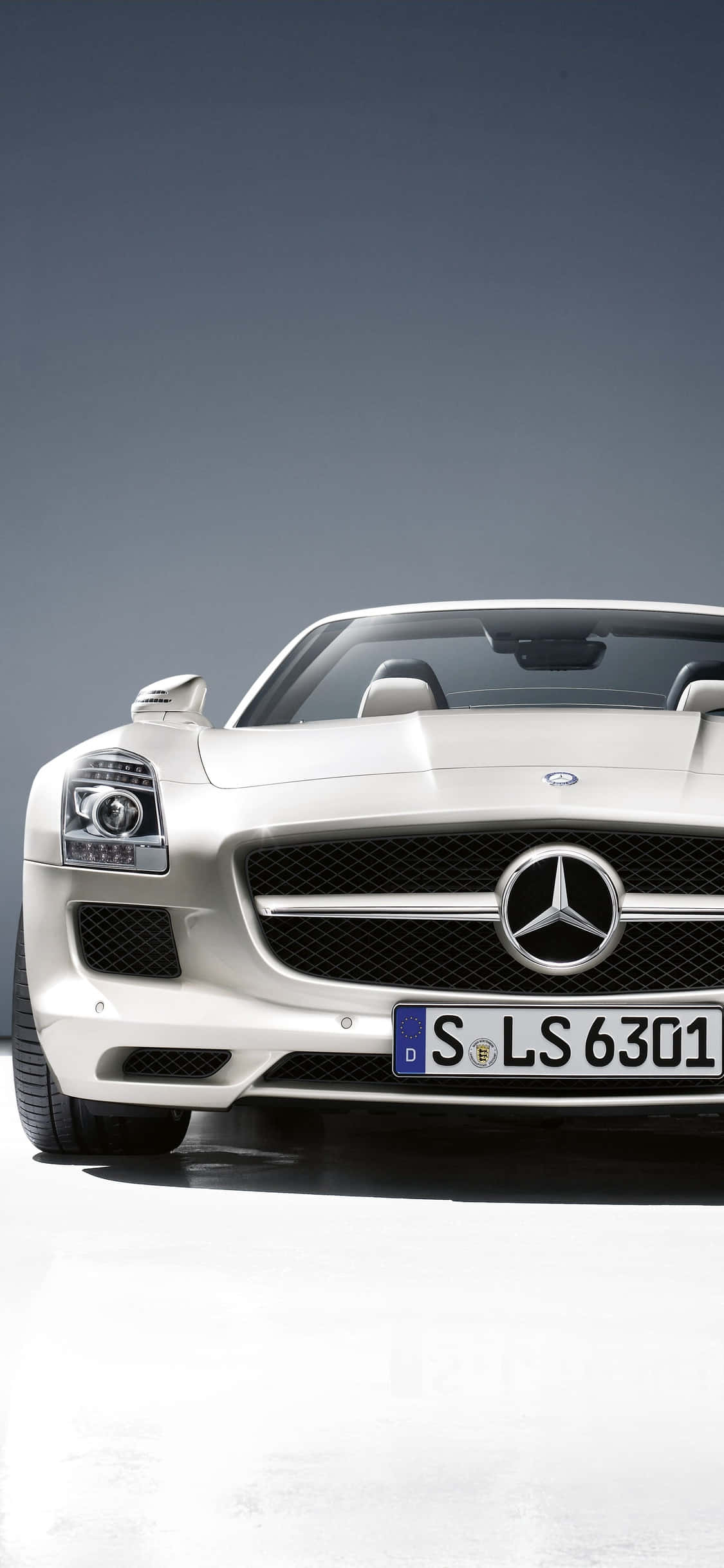 iPhone X Amg Gt-r Nyuma ya SLS AMG Nyeupe Picha ya Ukuta