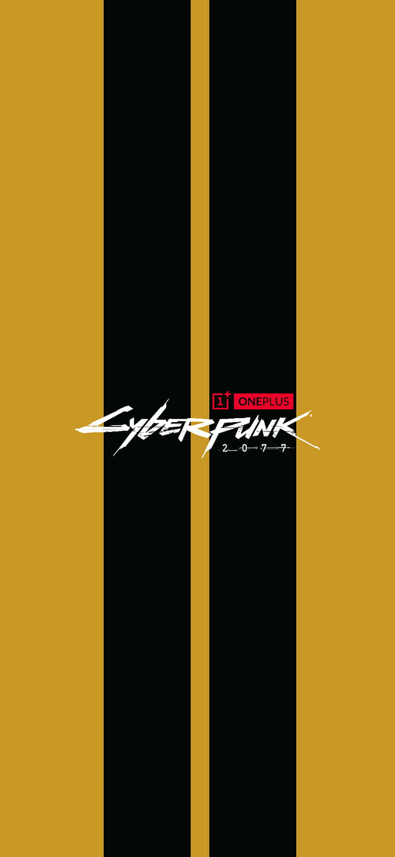 iPhone X Cyberpunk 2077 Background Yellow na Black Stripes Picha ya Ukuta