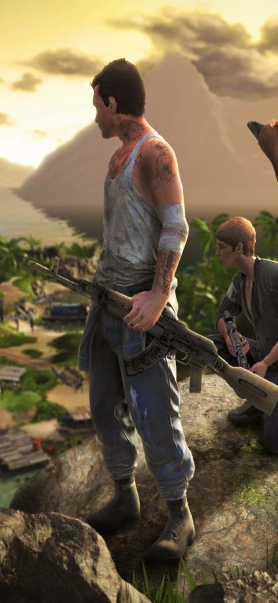 iPhone X Far Cry 3 Background ya Mtu Mwenye Kufadhaika Picha ya Ukuta