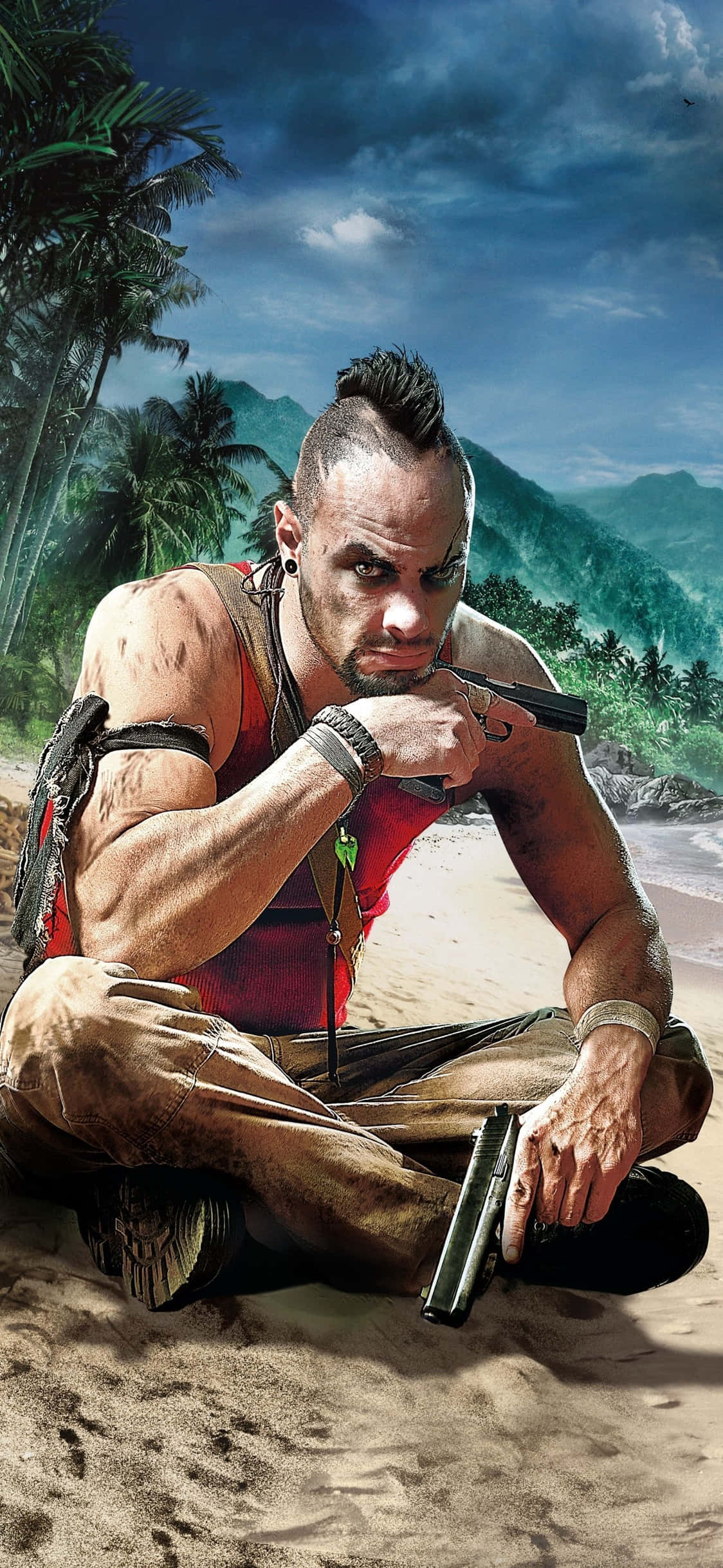 iPhone X Far Cry 3 Vaas Montenegro Background ya Mchanga Picha ya Ukuta