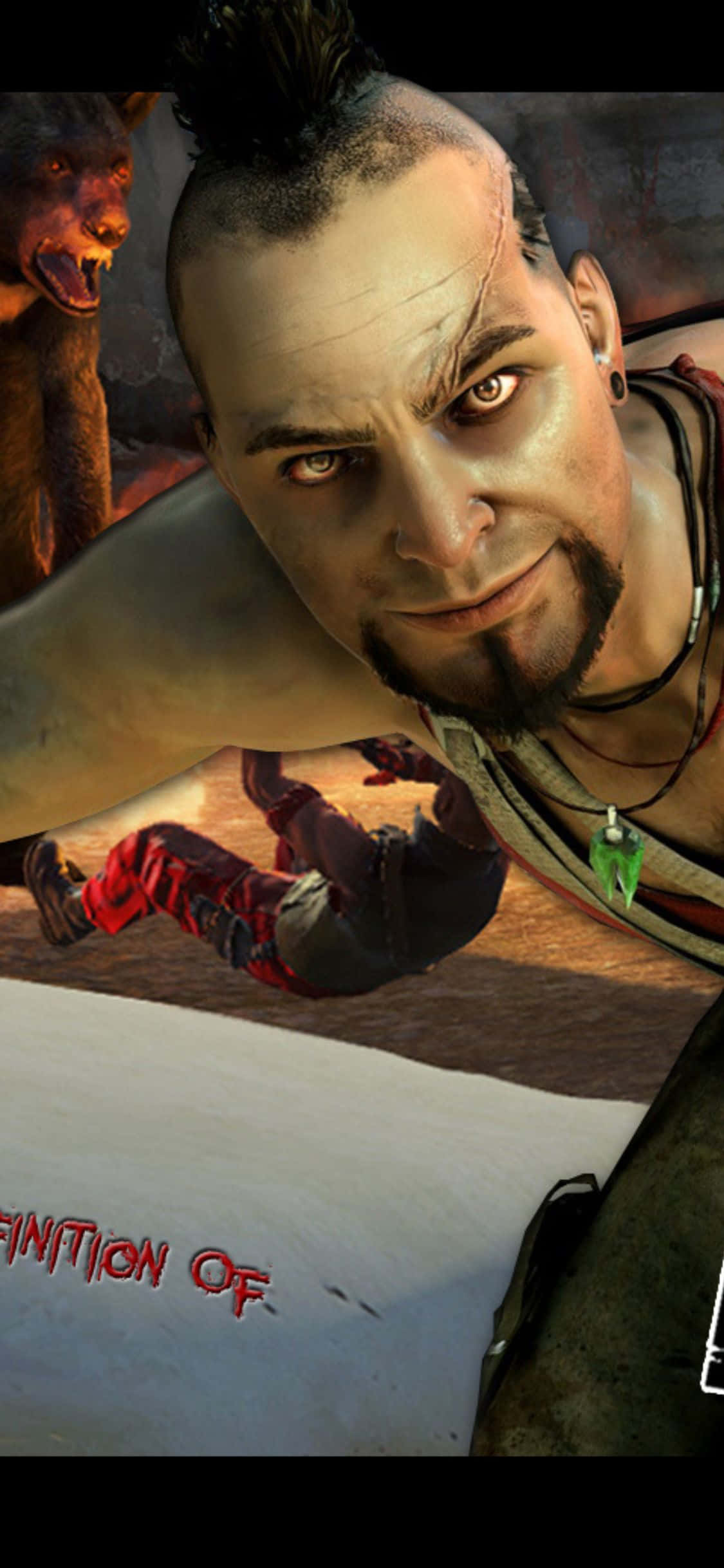 iPhone X Far Cry 3 Vaas Montenegro Background Picha ya Ukuta