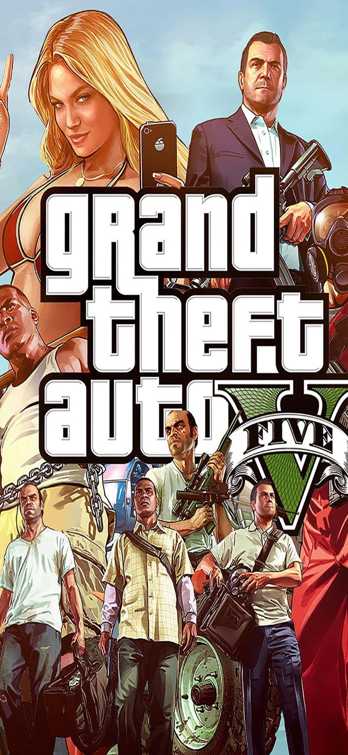 iPhone X Grand Theft Auto V Background Game Character Picha ya Ukuta