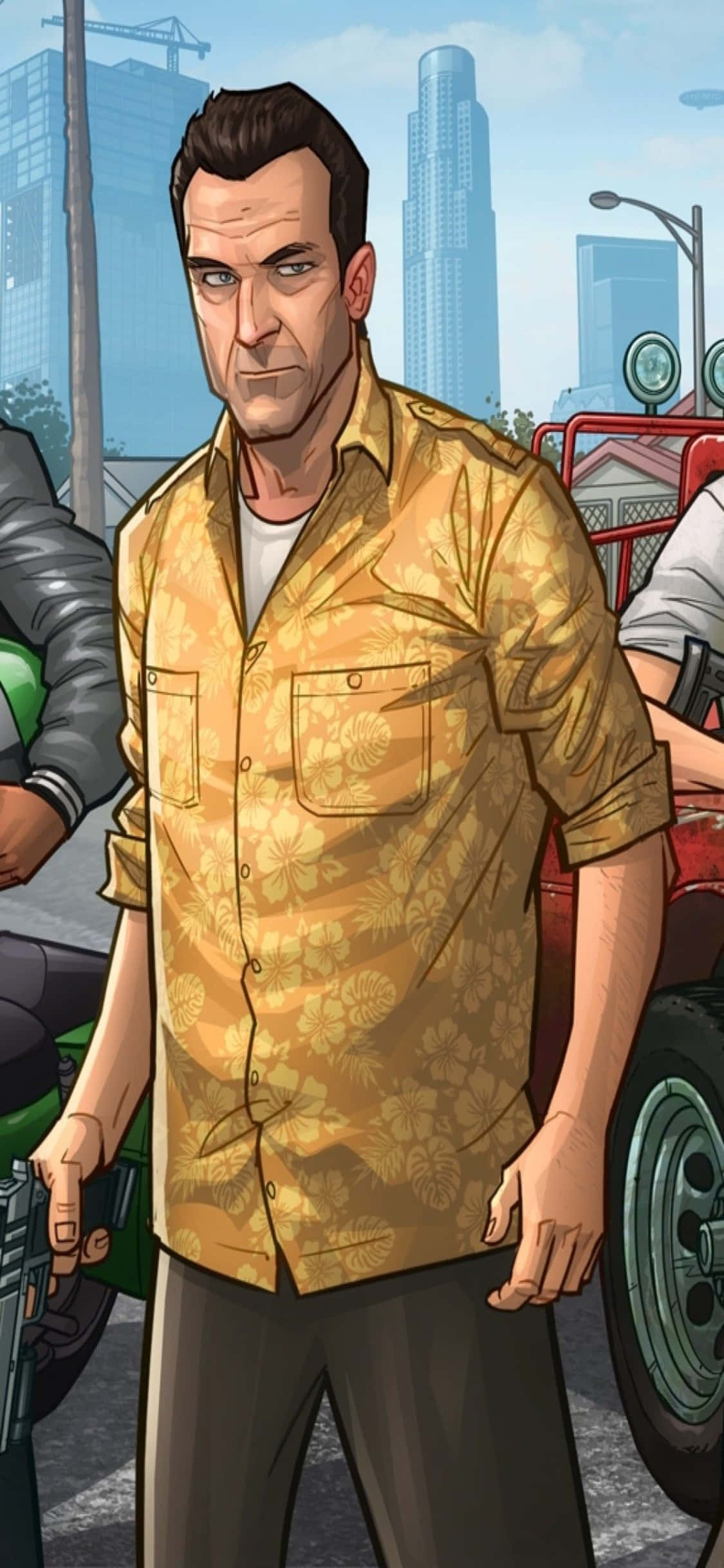 iPhone X Grand Theft Auto V Background Michael In Polo Picha ya Ukuta
