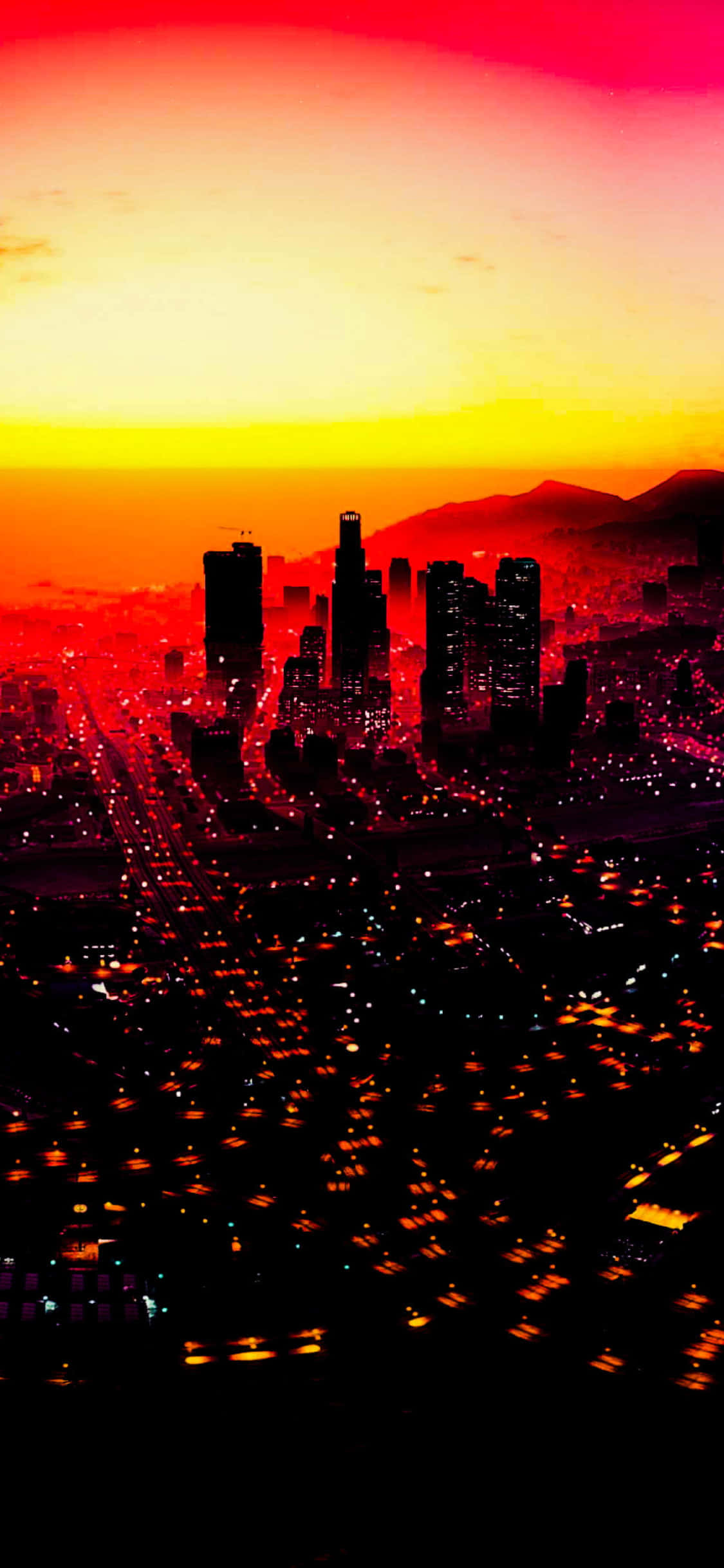 iPhone X Grand Theft Auto V Latar Magharibi Nyekundu Picha ya Ukuta