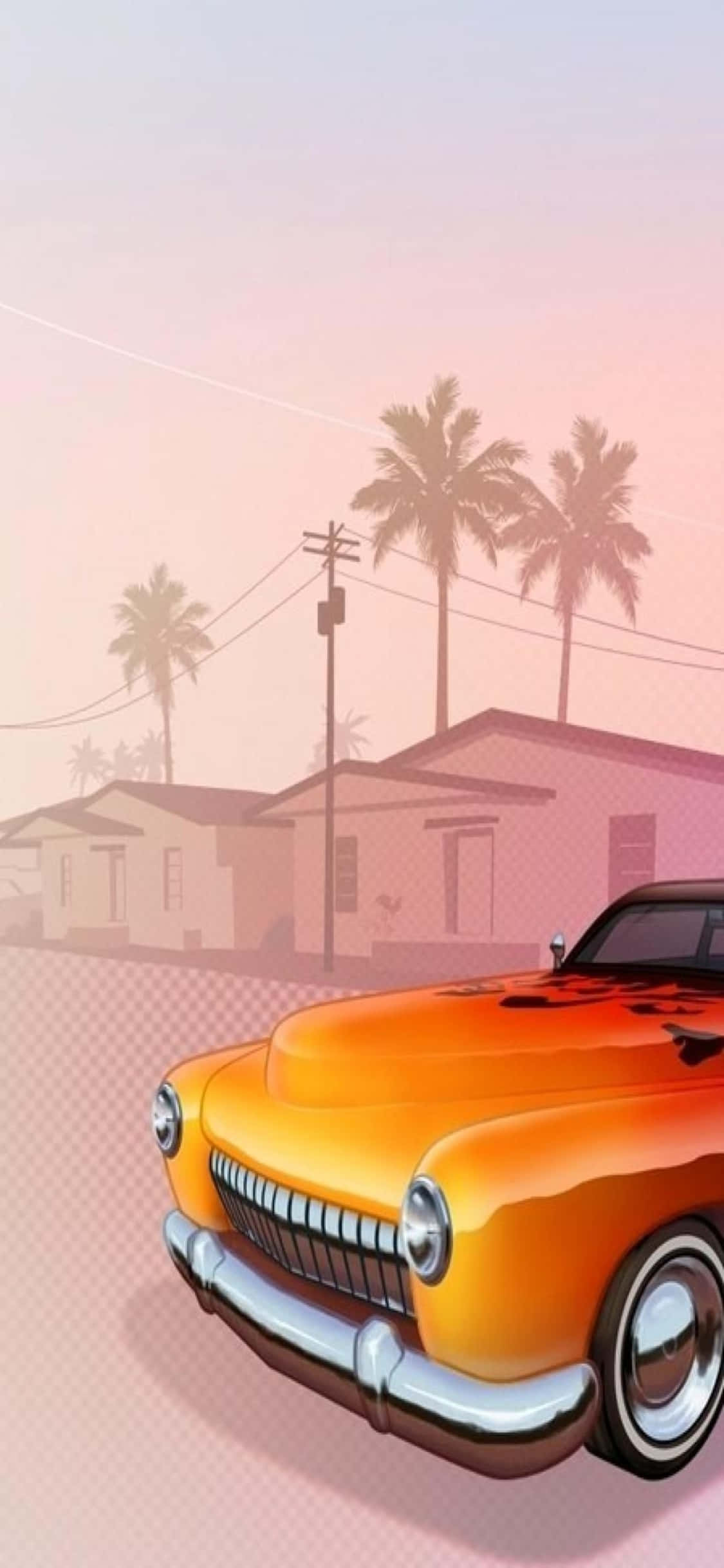 iPhone X Grand Theft Auto V Latar na Gari Picha ya Ukuta