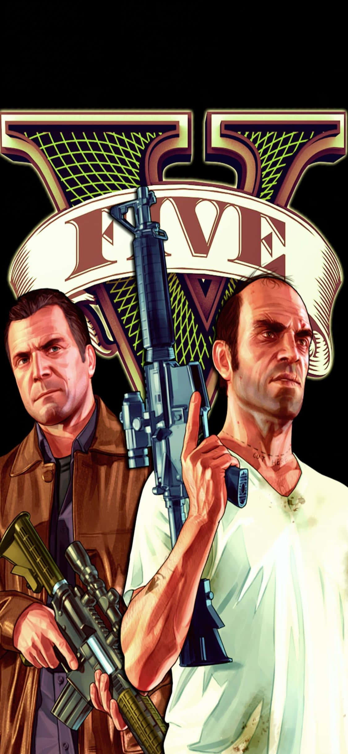 iPhone X Grand Theft Auto V Mandhari Michael na Trevor Picha ya Ukuta