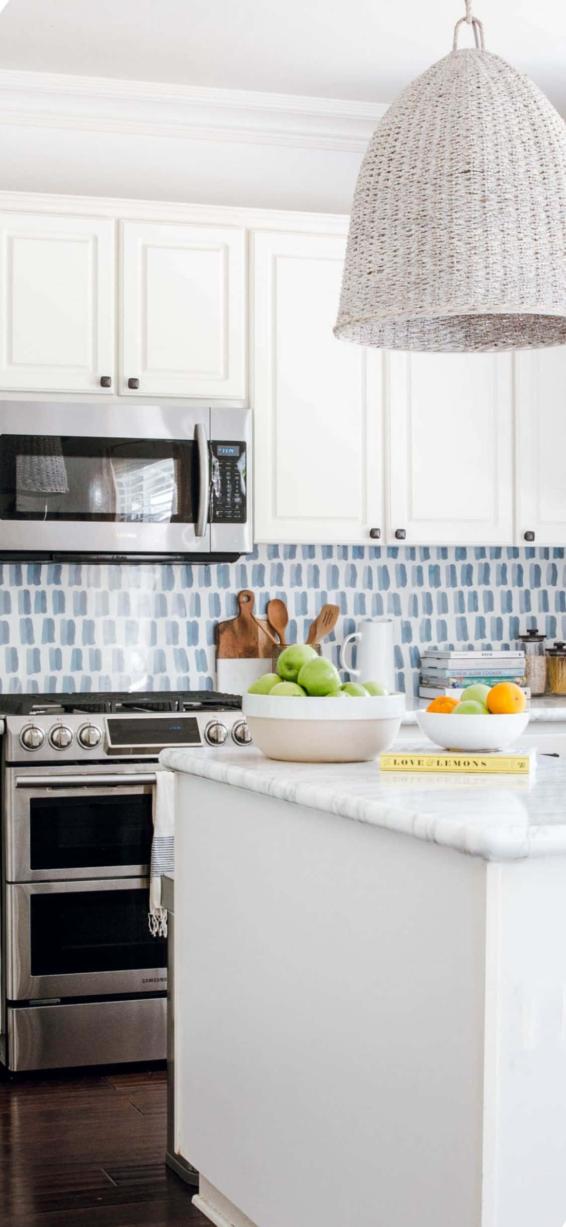 iPhone X Kitchen Background ya Bohemian Style Picha ya Ukuta