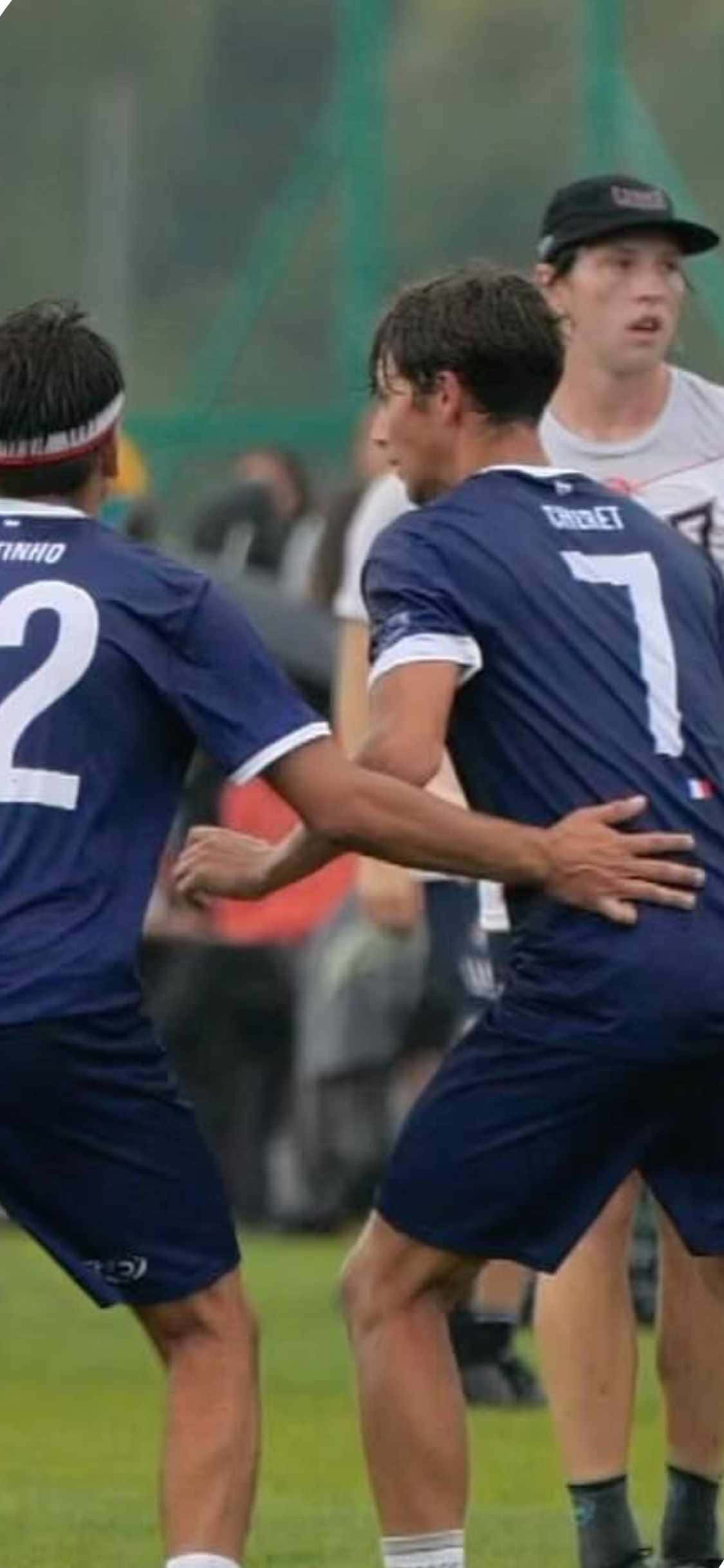 iPhone X Ultimate Frisbee Background Blue Uniforms Picha ya Ukuta