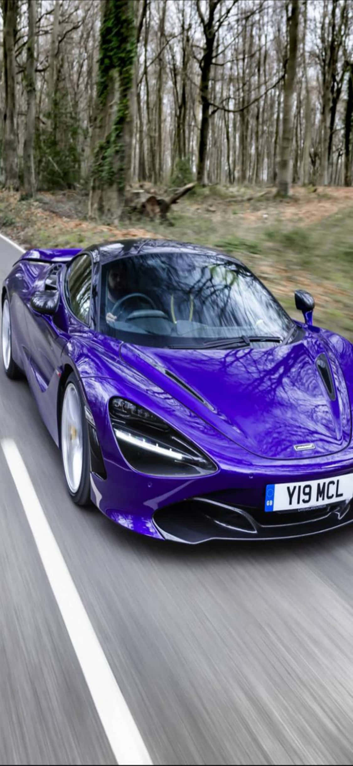 iPhone X Mclaren 720s Lantana Rangi ya Zambarau Picha ya Ukuta