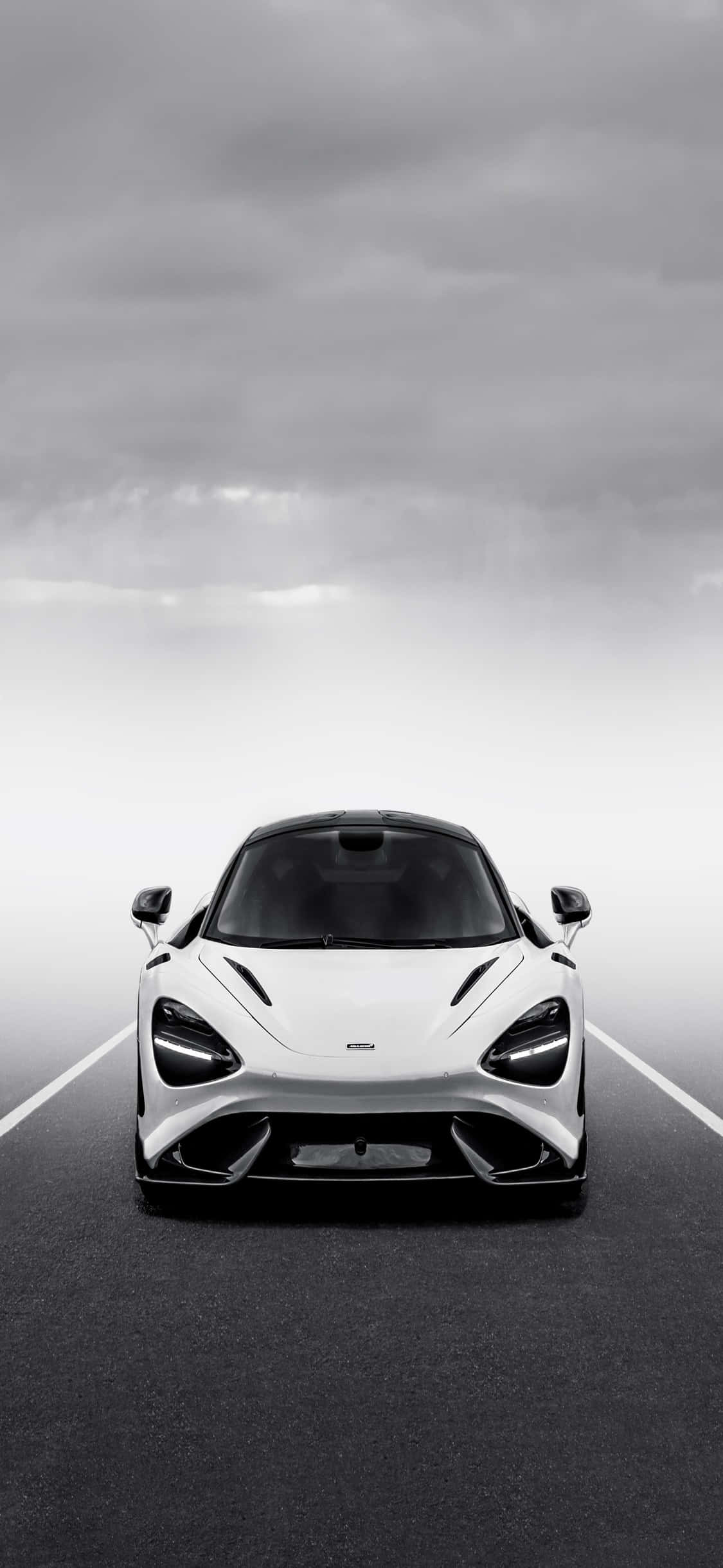 iPhone X Mclaren 720s White Background Picha ya Ukuta