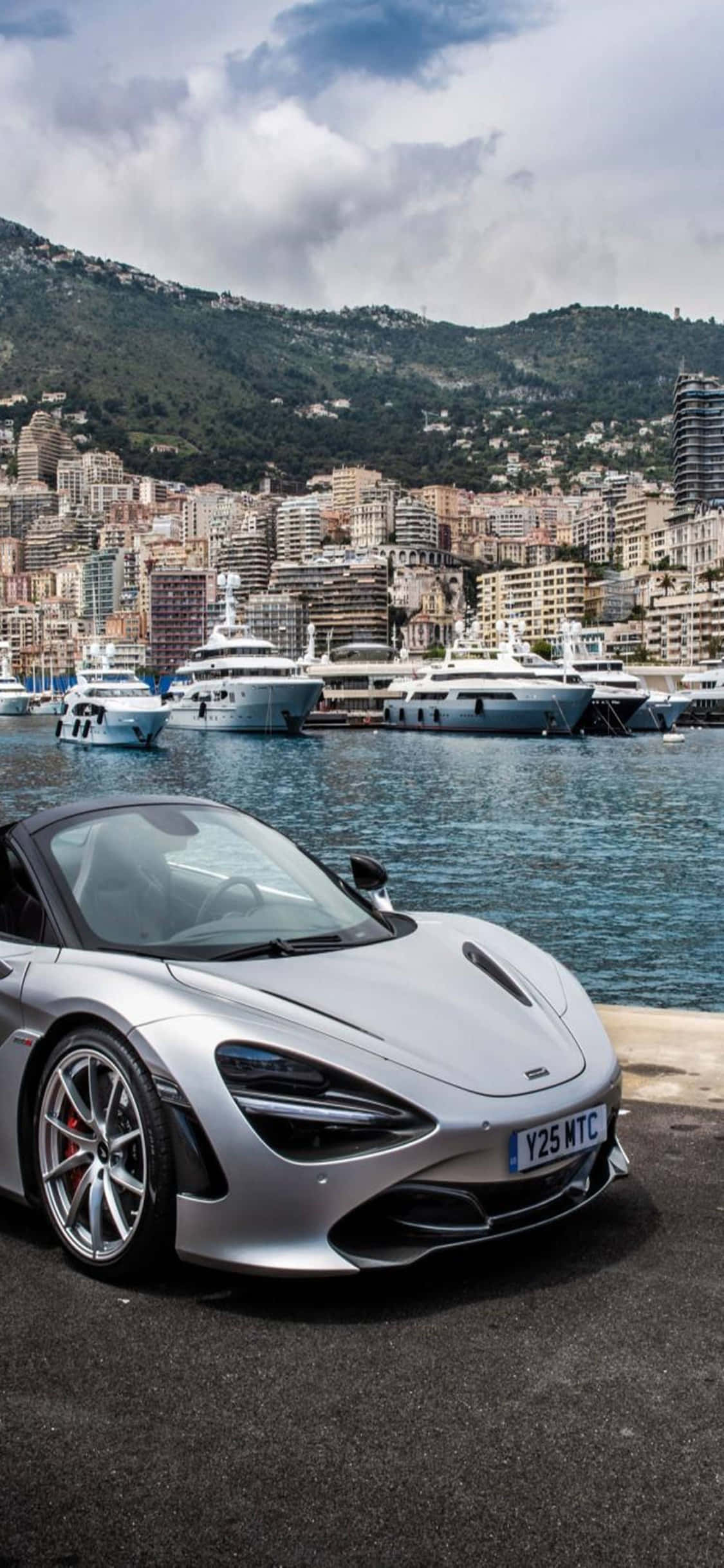 iPhone X Mclaren 720s Nyuma ya Monte Carlo Picha ya Ukuta