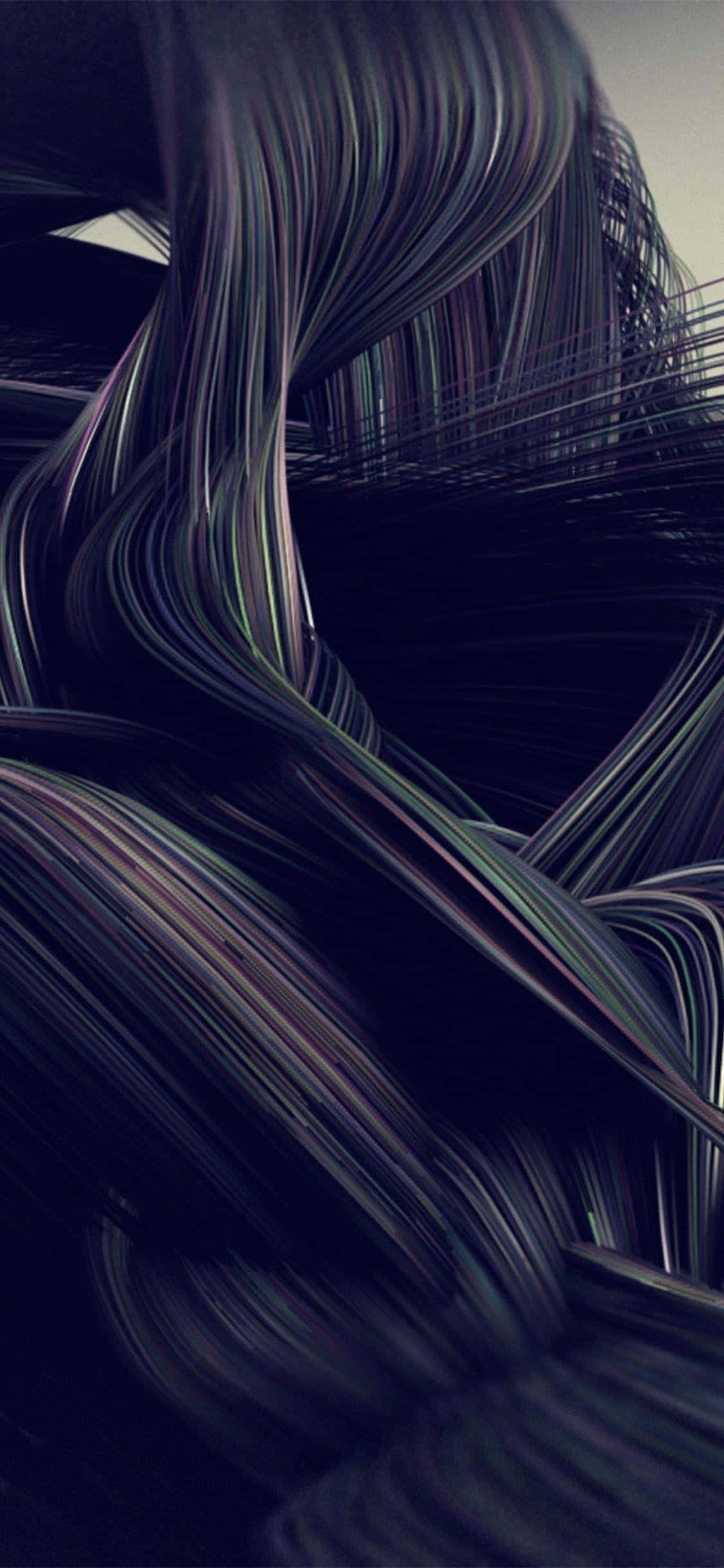 iPhone X Mistari ya Kijivu ya Abstract Picha ya Ukuta
