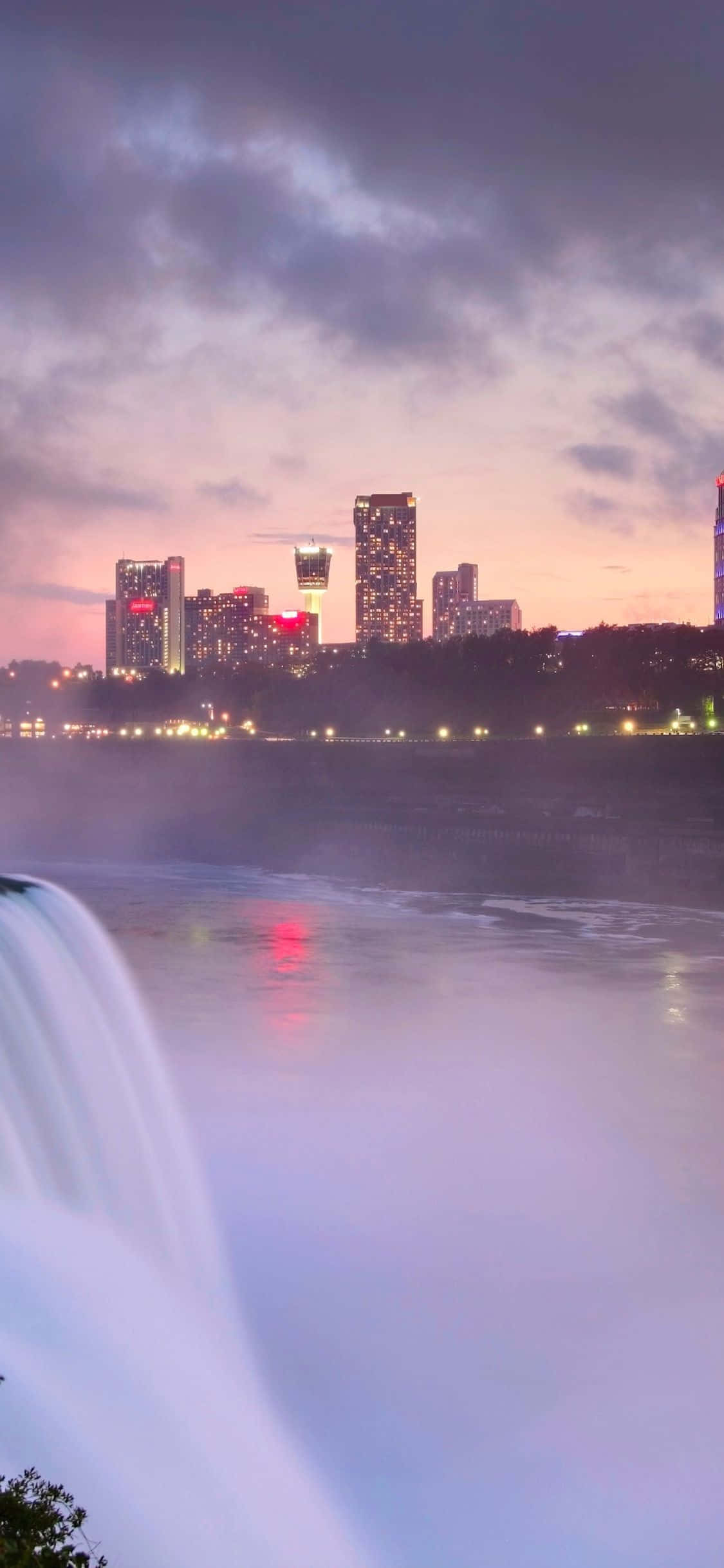 iPhone X Niagara Falls Buildings Background Picha ya Ukuta