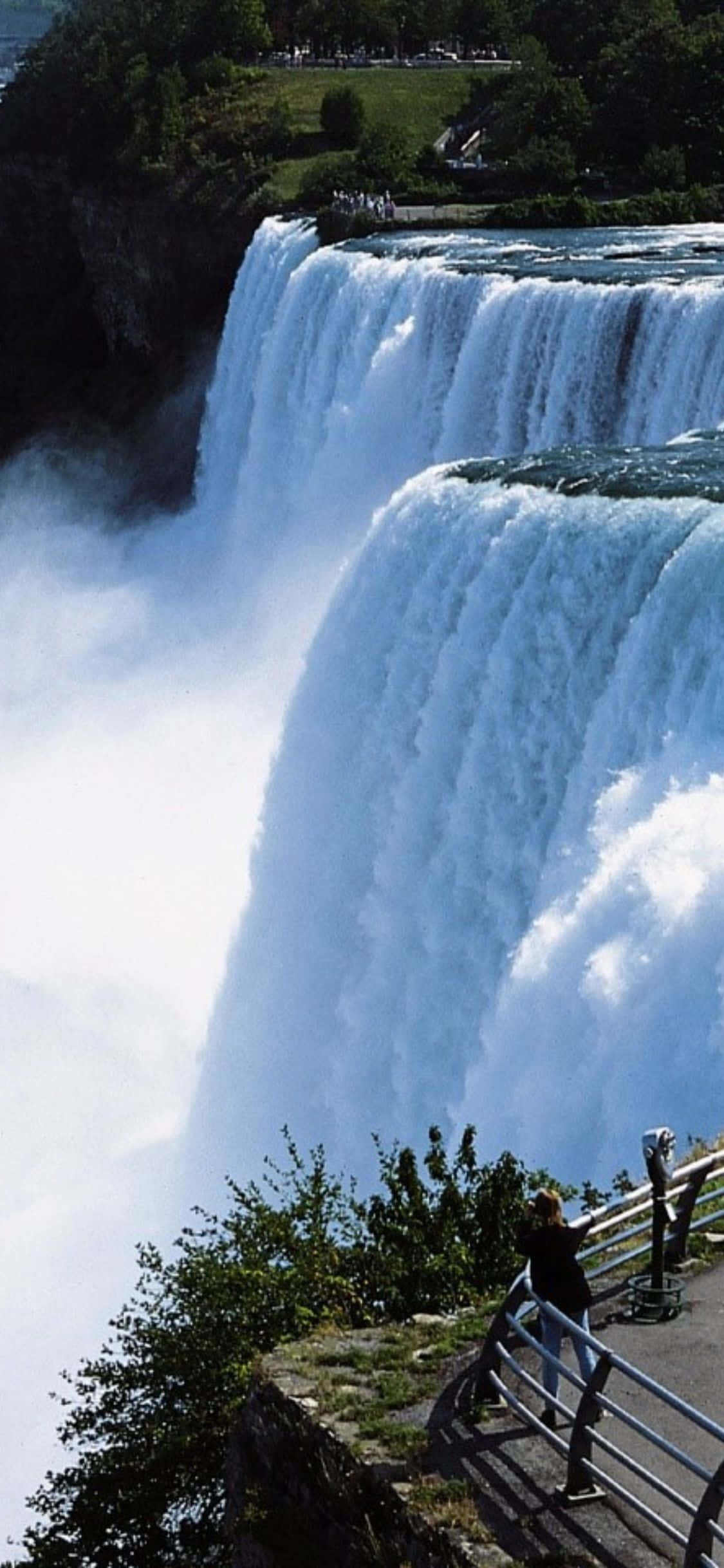 iPhone X Niagara Falls Side View Background Picha ya Ukuta
