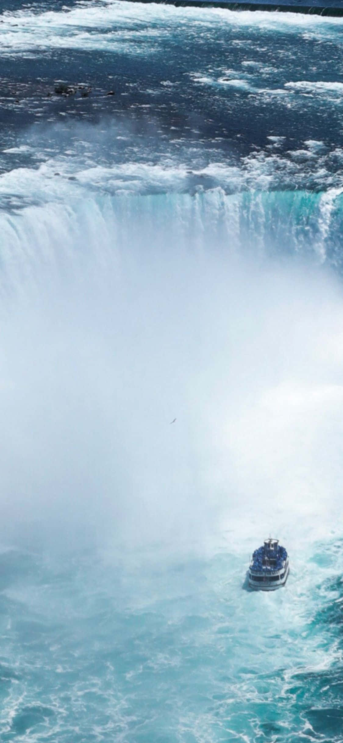 iPhone X Niagara Water Falls Background Picha ya Ukuta