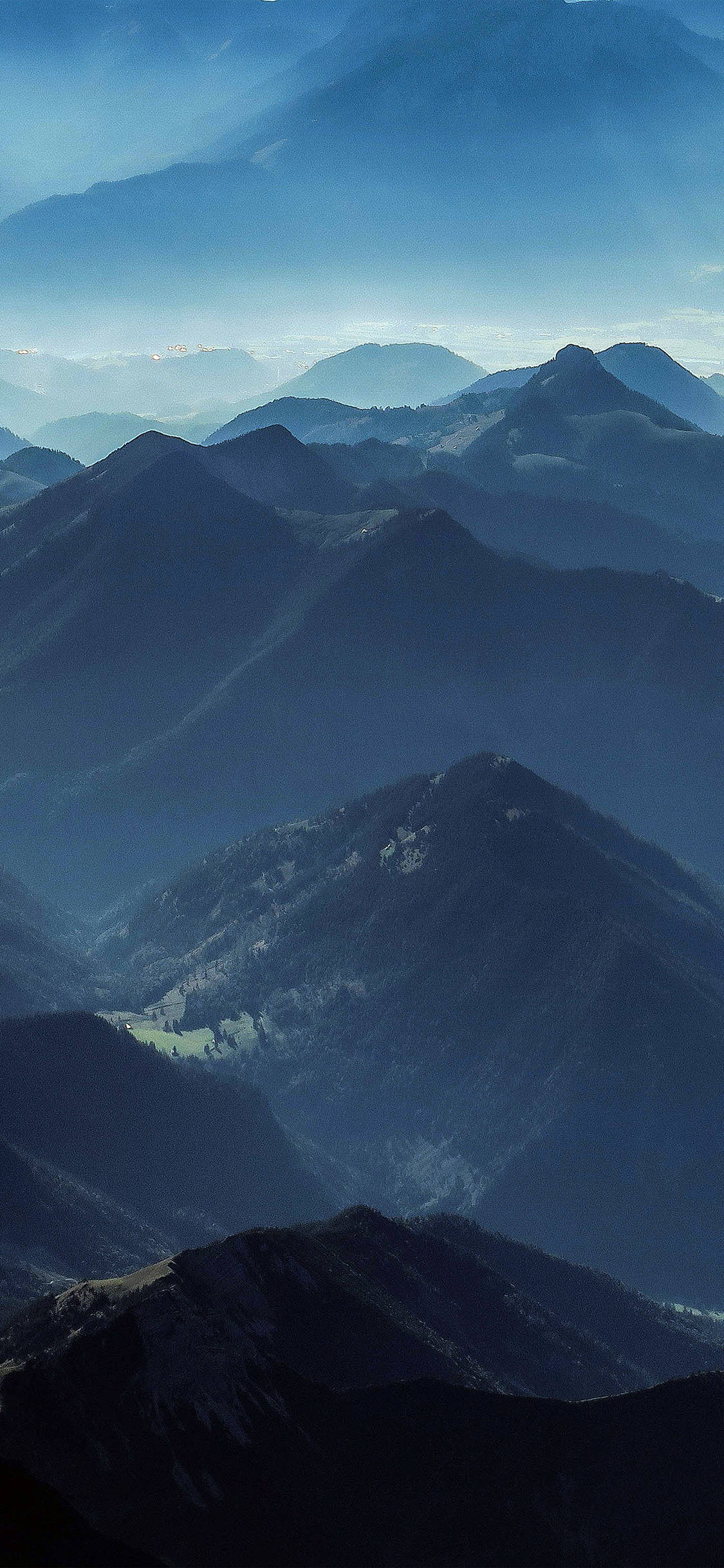iPhone X Original Mountain Range Picha ya Ukuta