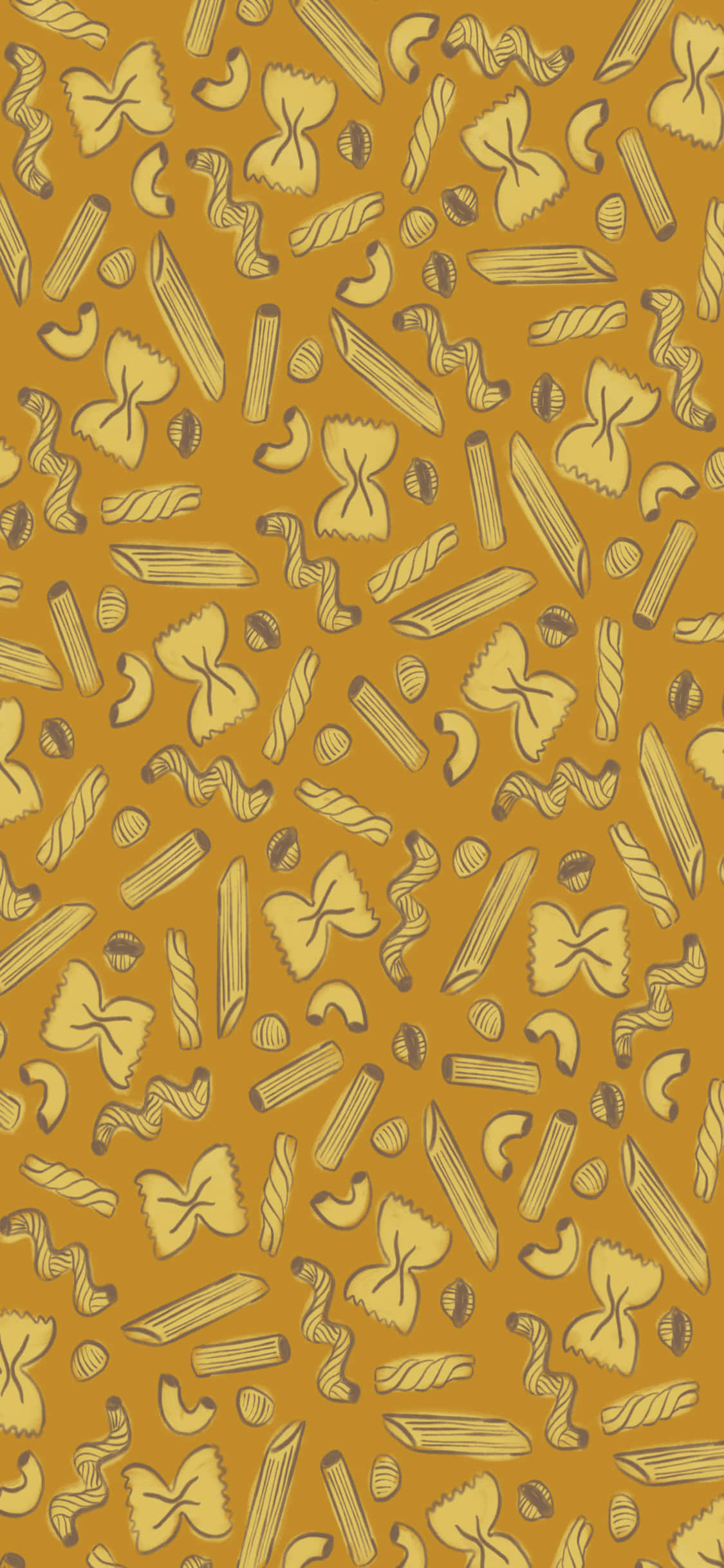 iPhone X Pasta Illustration Background Picha ya Ukuta