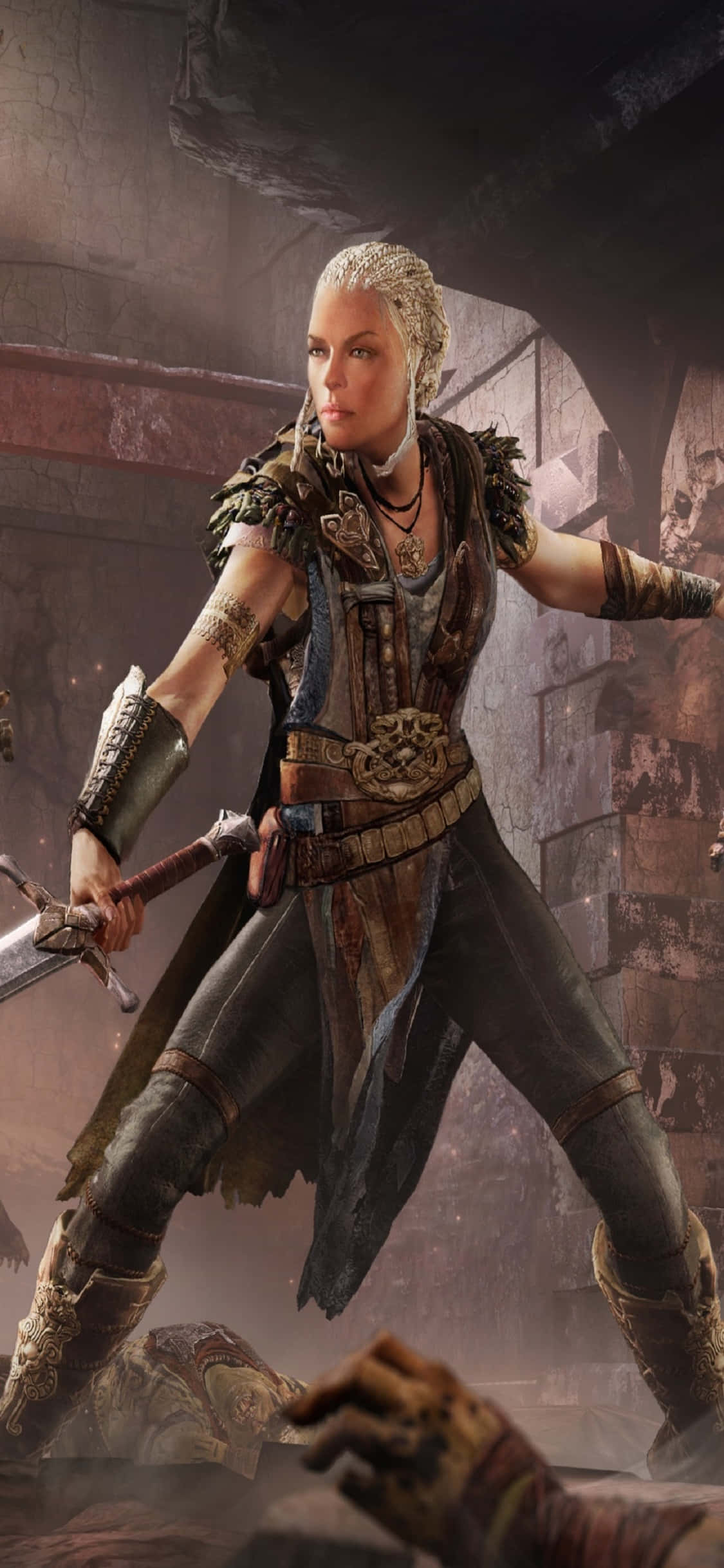 iPhone X Shadow Of Mordor Background Lithariel Picha ya Ukuta