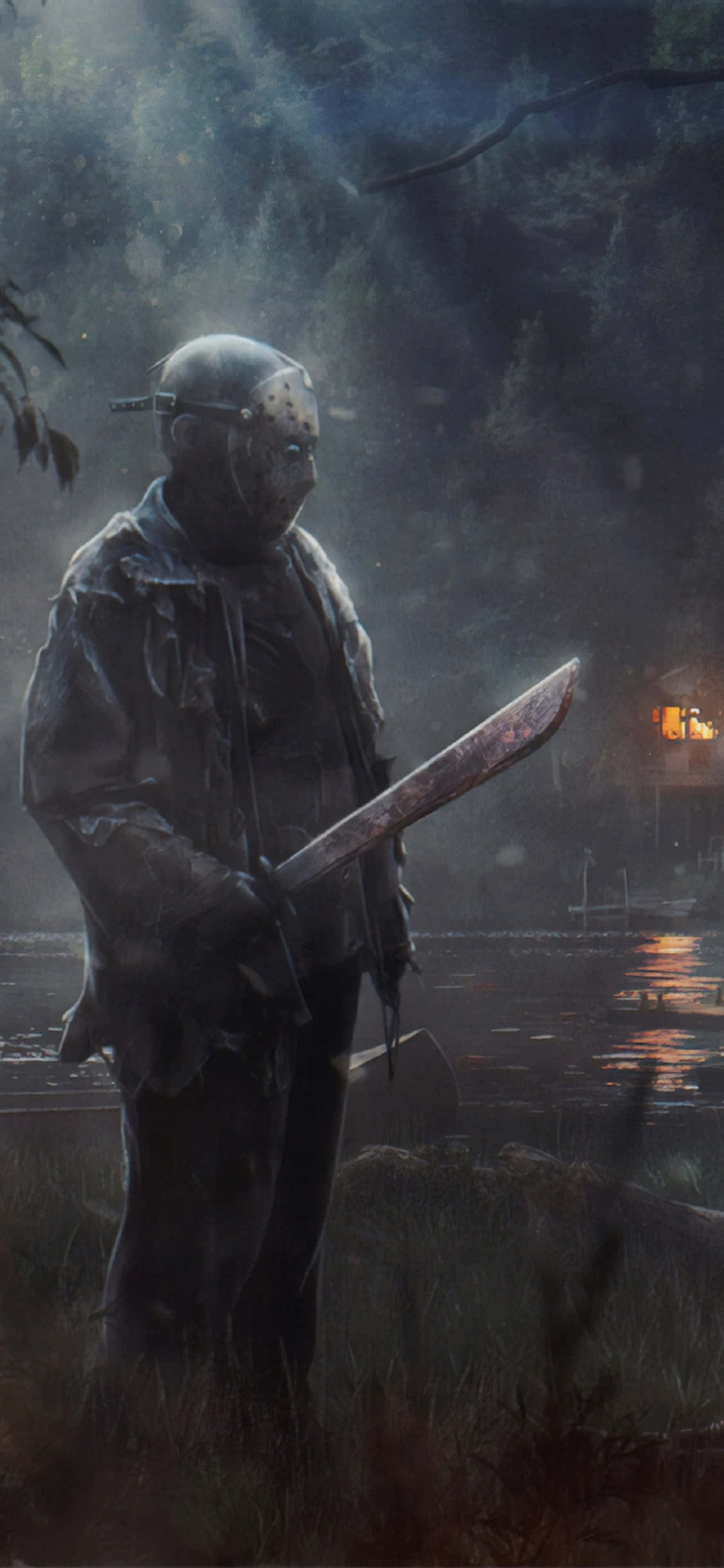 iPhone X Shadow Of Mordor Background Jason Voorhees Picha ya Ukuta