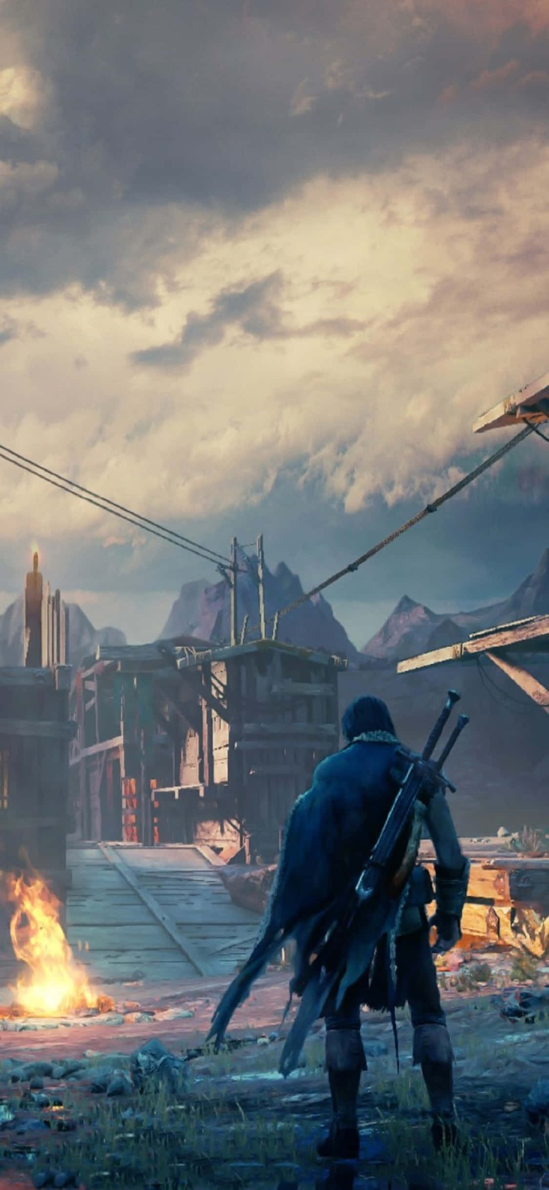 iPhone X Shadow Of Mordor Background Talion Picha ya Ukuta