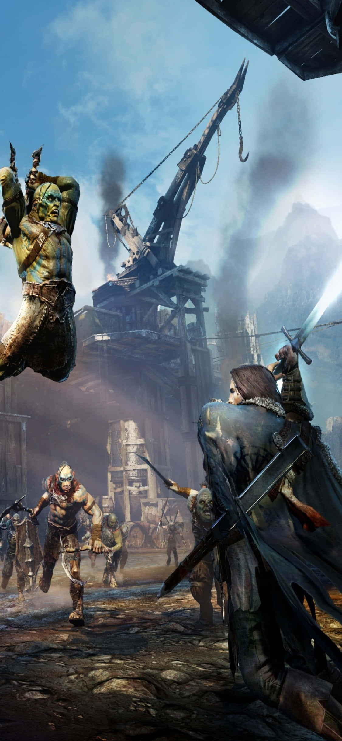 iPhone X Shadow Of Mordor Background Talion Picha ya Ukuta