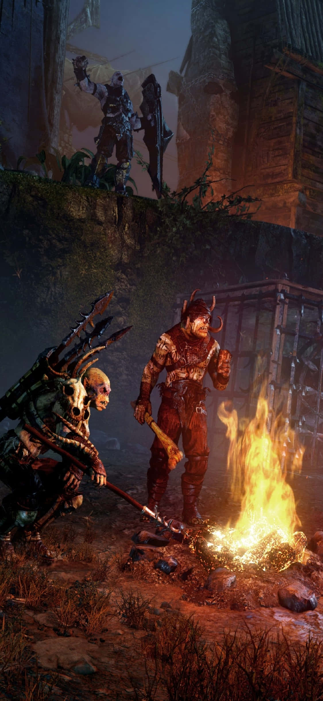iPhone X Shadow Of Mordor Background Wapinzani Picha ya Ukuta