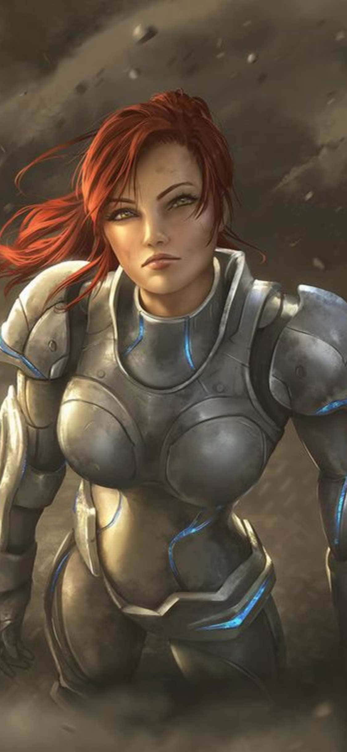 Mandhari ya iPhone X Starcraft Ii yenye Nywele Nyekundu Picha ya Ukuta