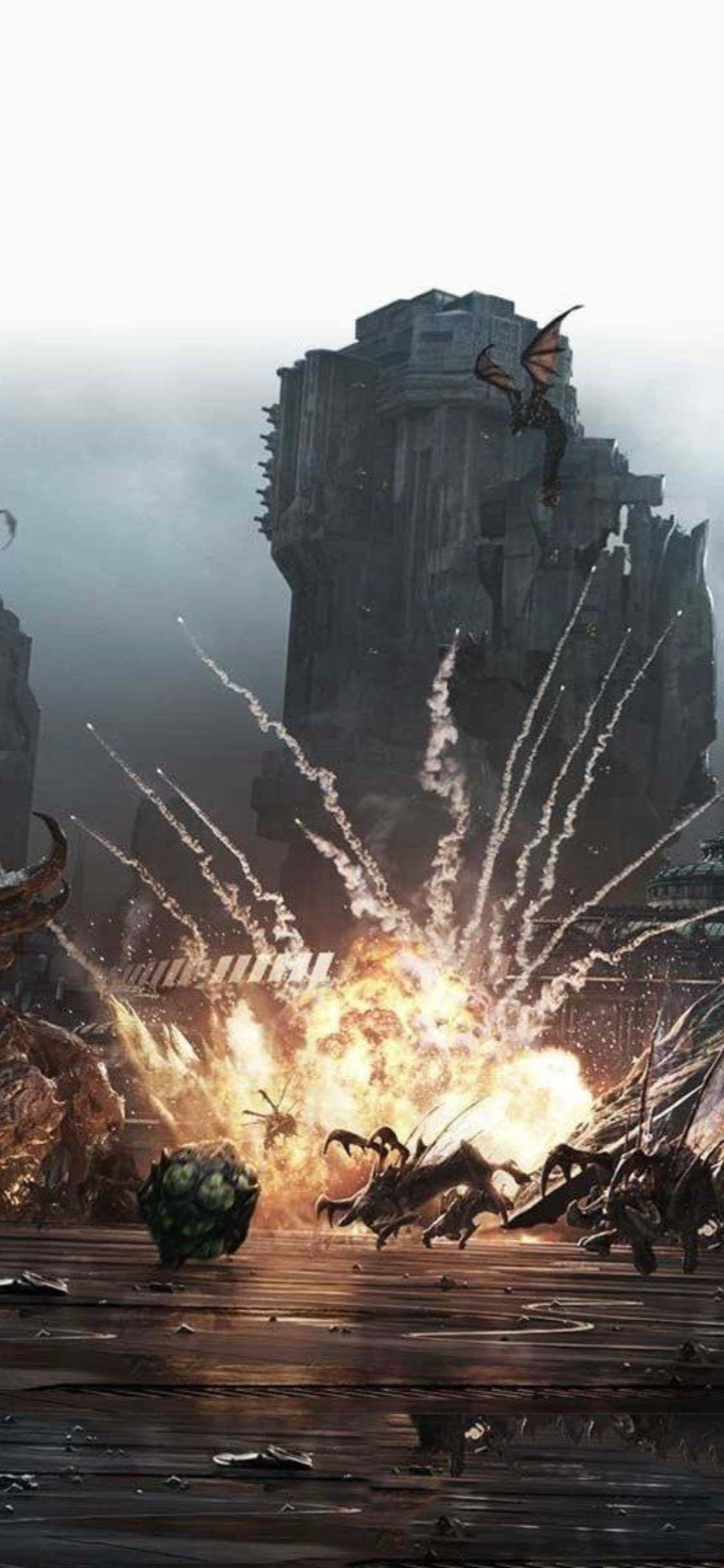 iPhone X Starcraft II Background Zerg Picha ya Ukuta