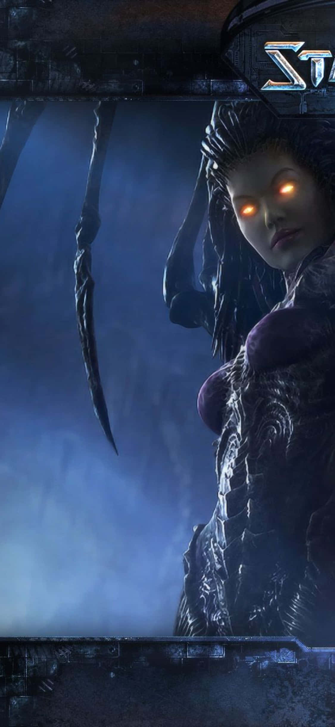 iPhone X Starcraft Ii Background Yellow Eyes Picha ya Ukuta